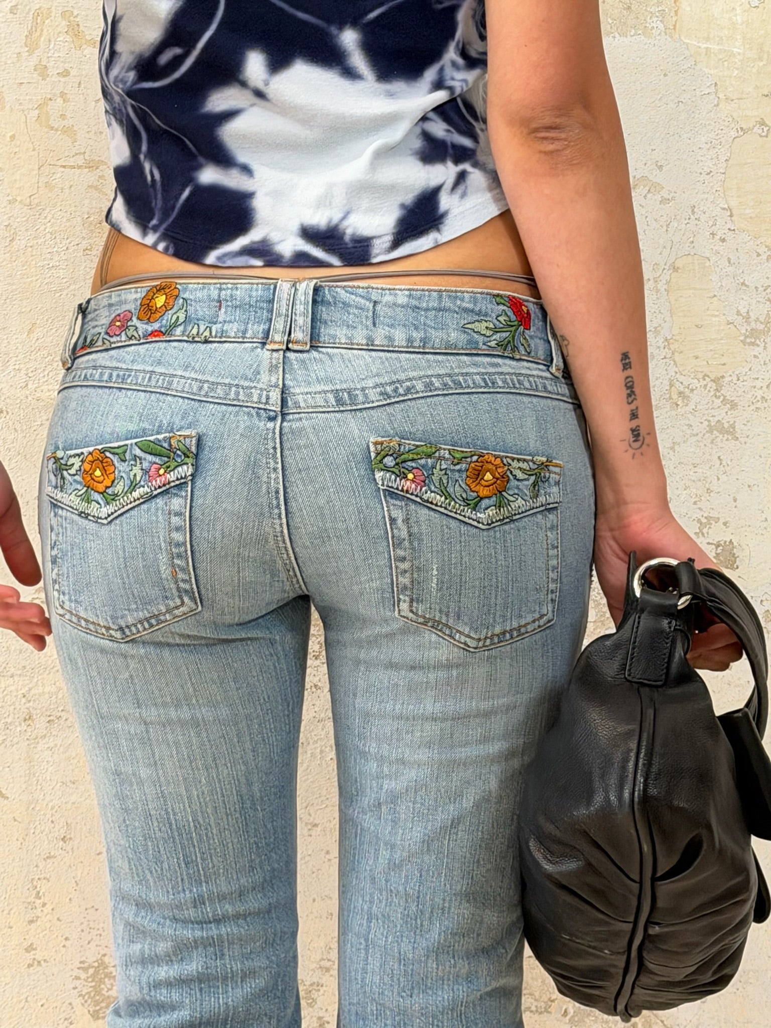 FOX VINTAGE FLORAL JEANS SIZE 37