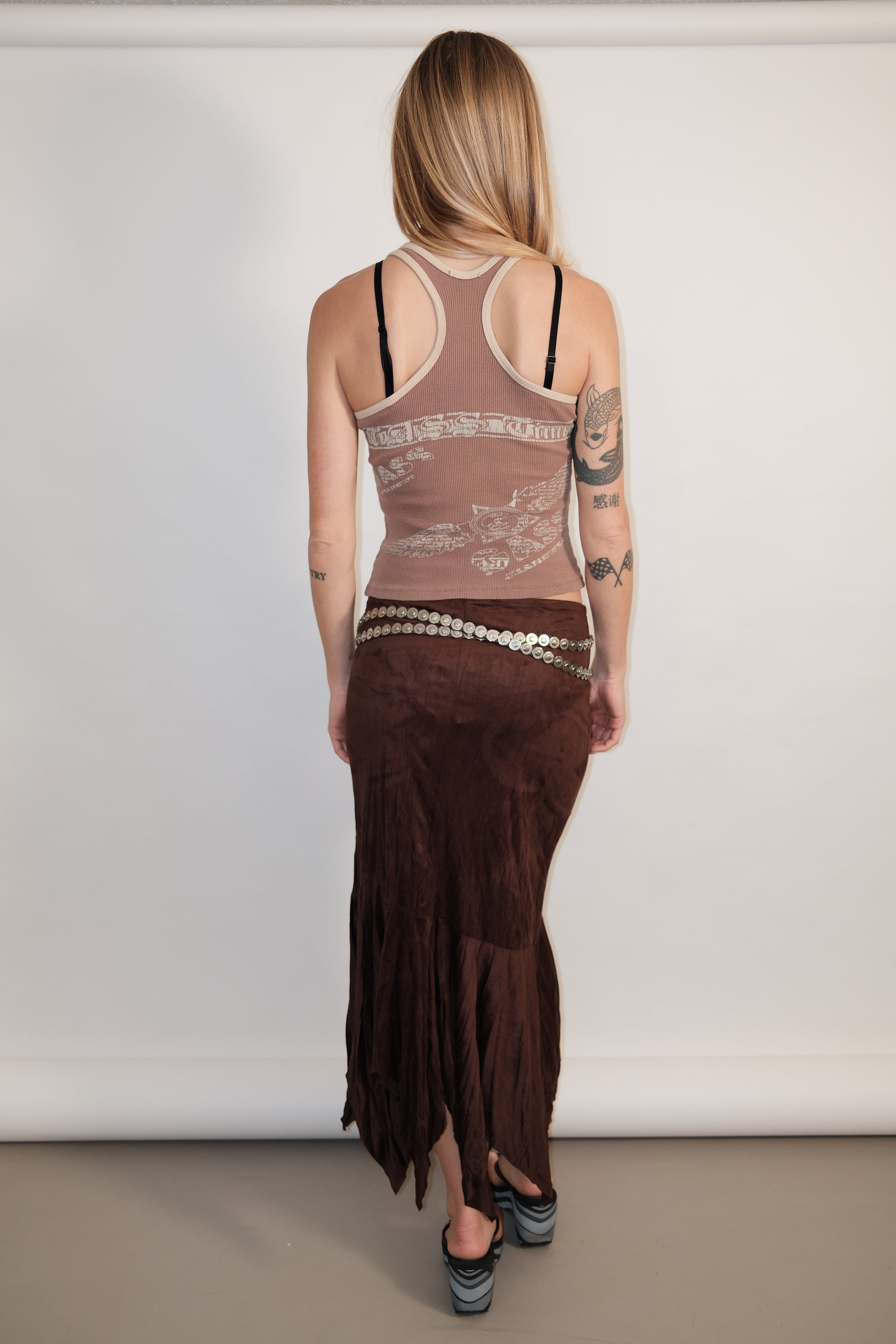 Cute Tank Top With A Silver Graphic