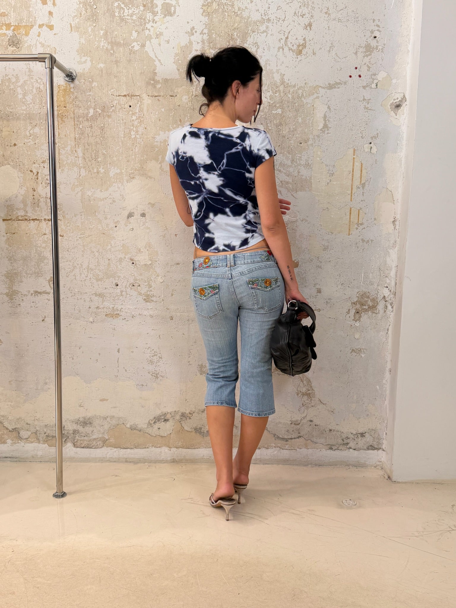 FOX VINTAGE FLORAL JEANS SIZE 37