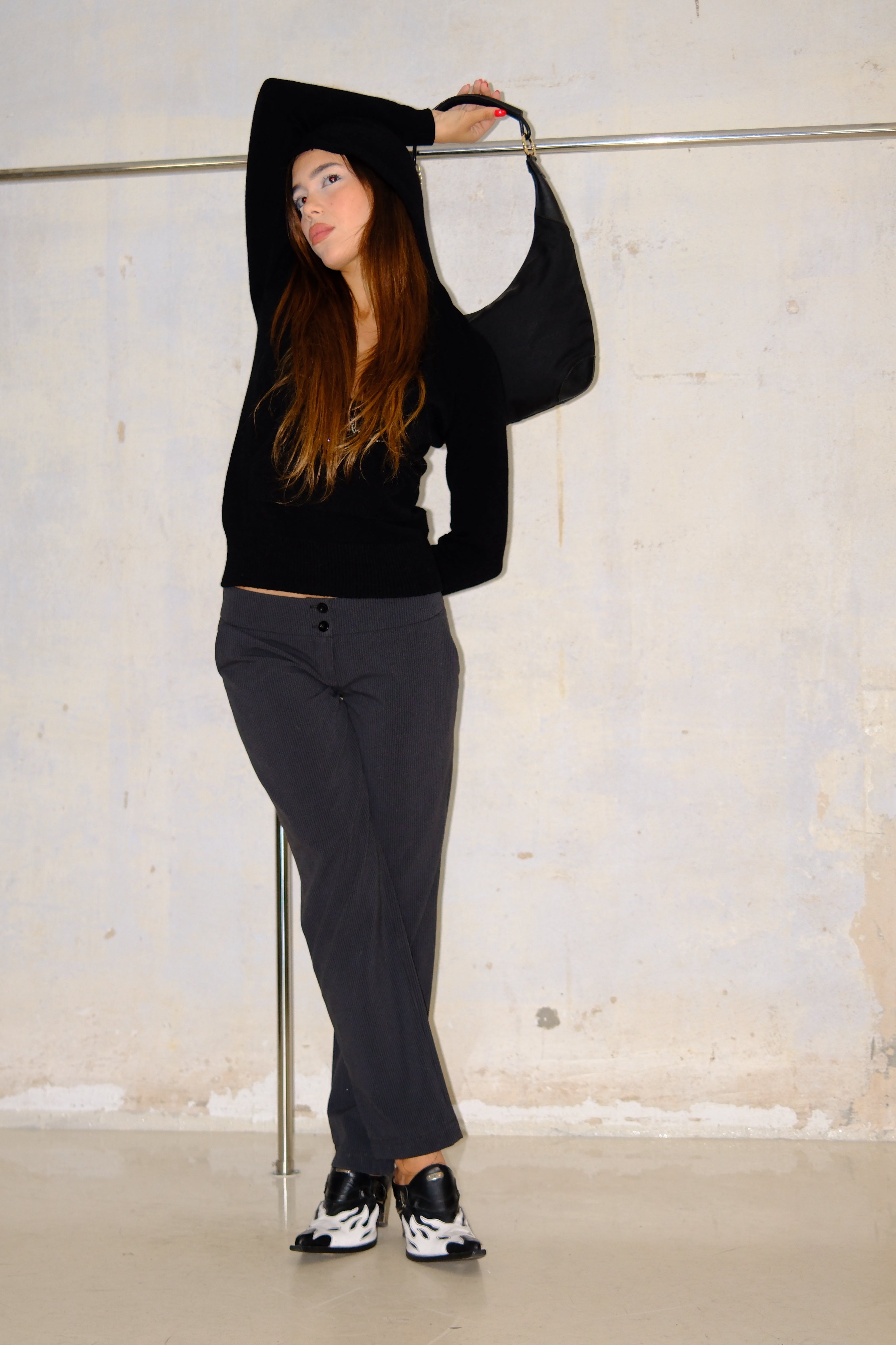 HOODED CUTE POCKETS TOP