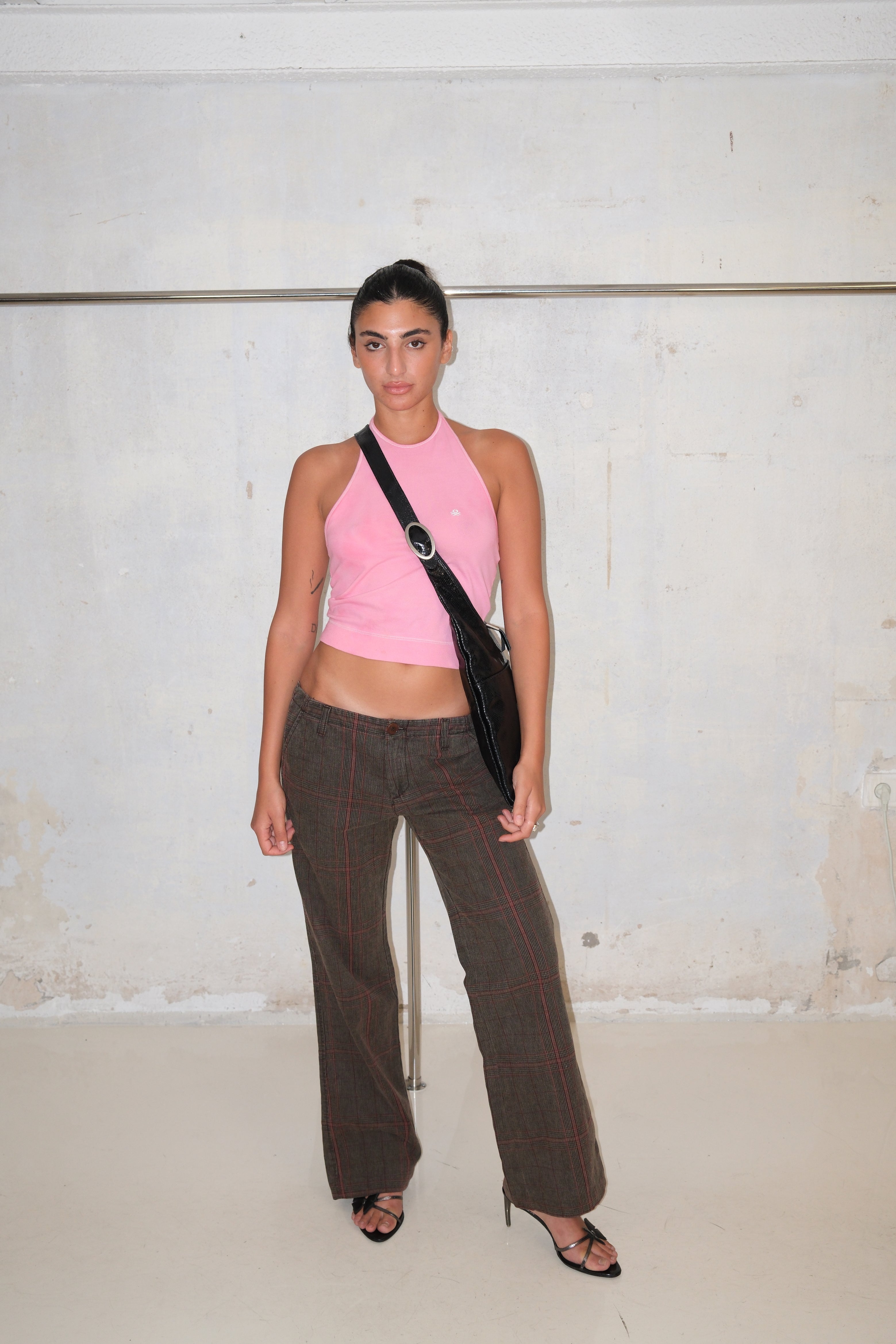Gas Low Rise Checked Pants Size 38