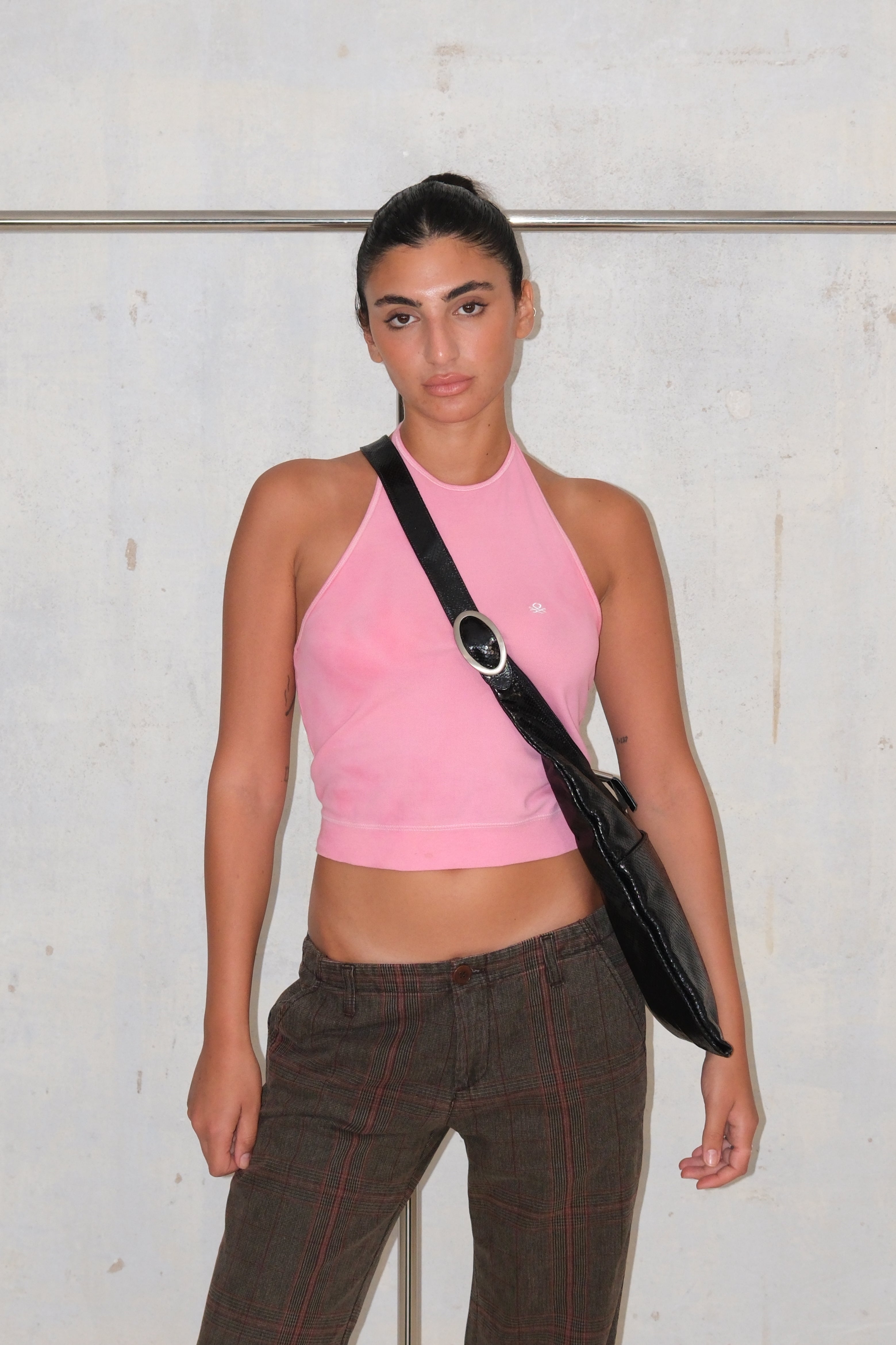 United Colors Of Benetton Pink Tie Dye Halter Top