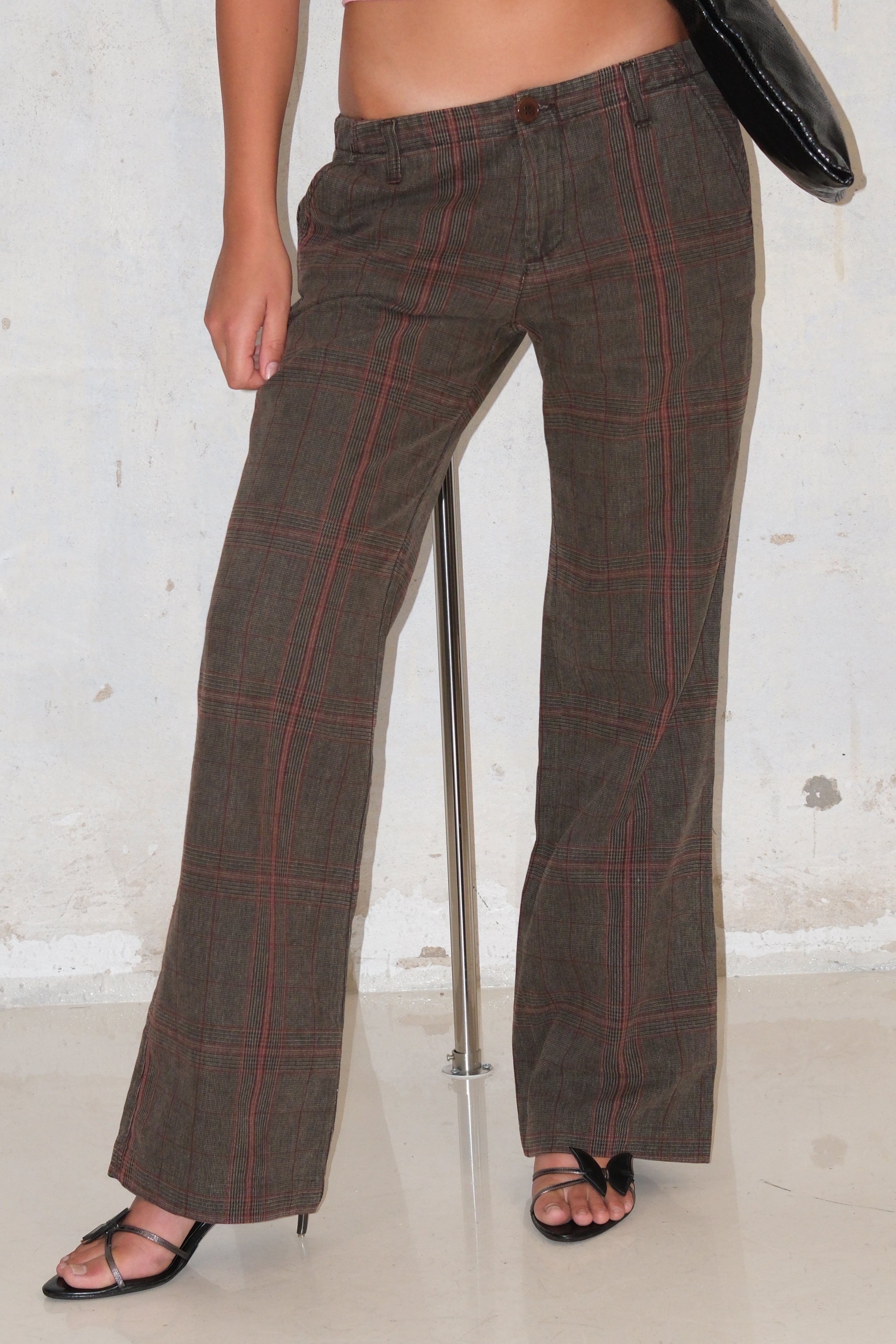 Gas Low Rise Checked Pants Size 38