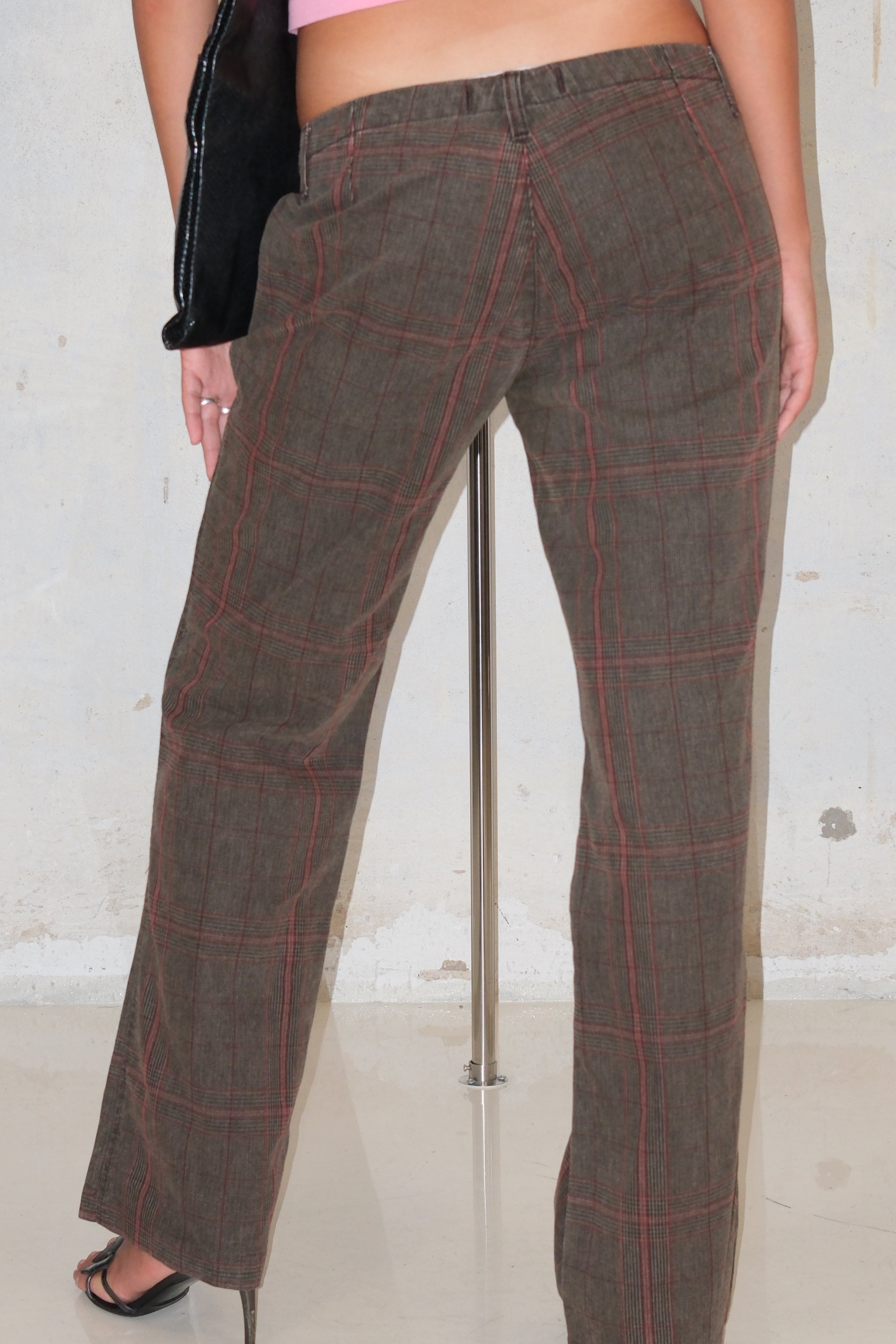Gas Low Rise Checked Pants Size 38