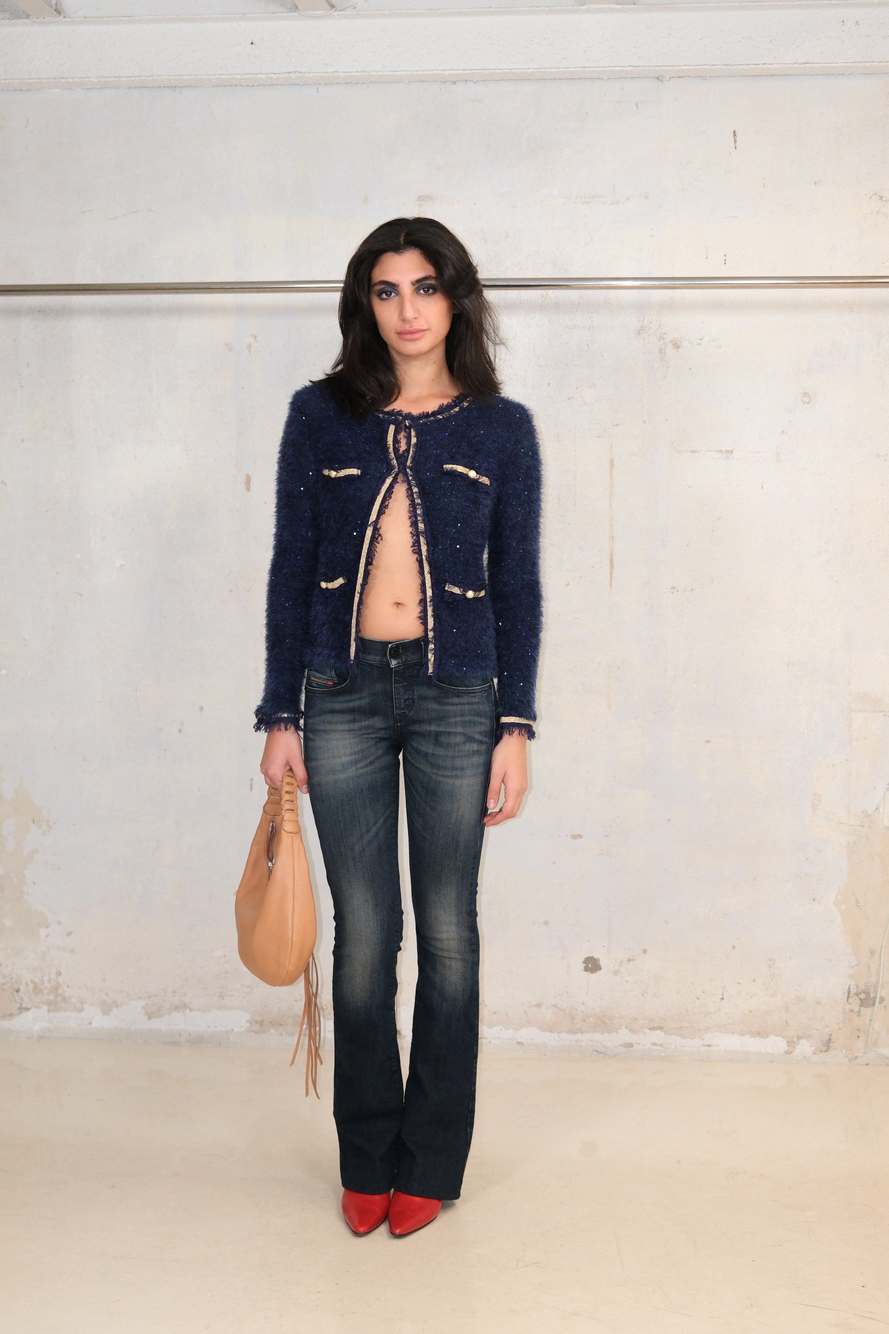 ROMANTIC SHINY BLUE TOP