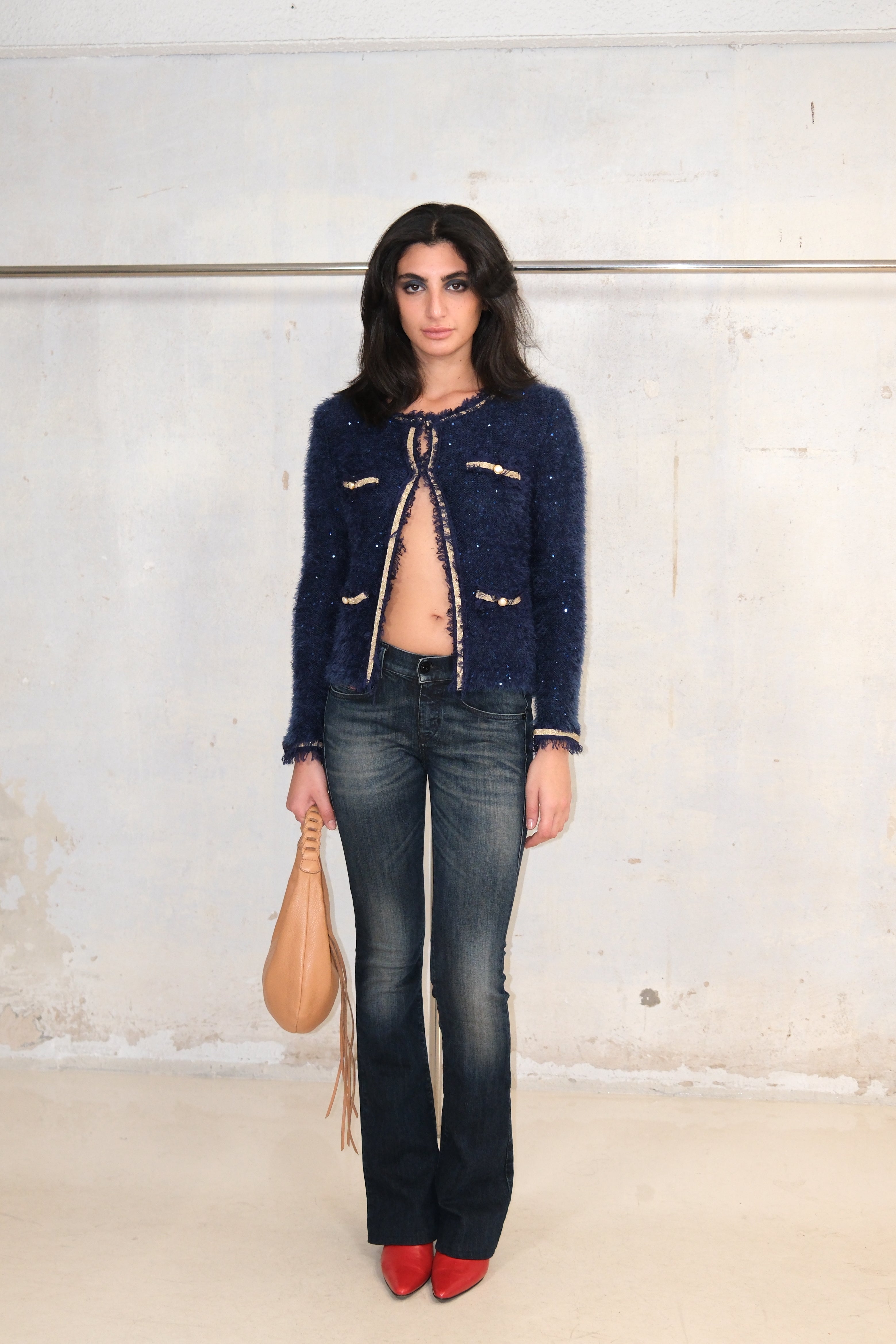 ROMANTIC SHINY BLUE TOP