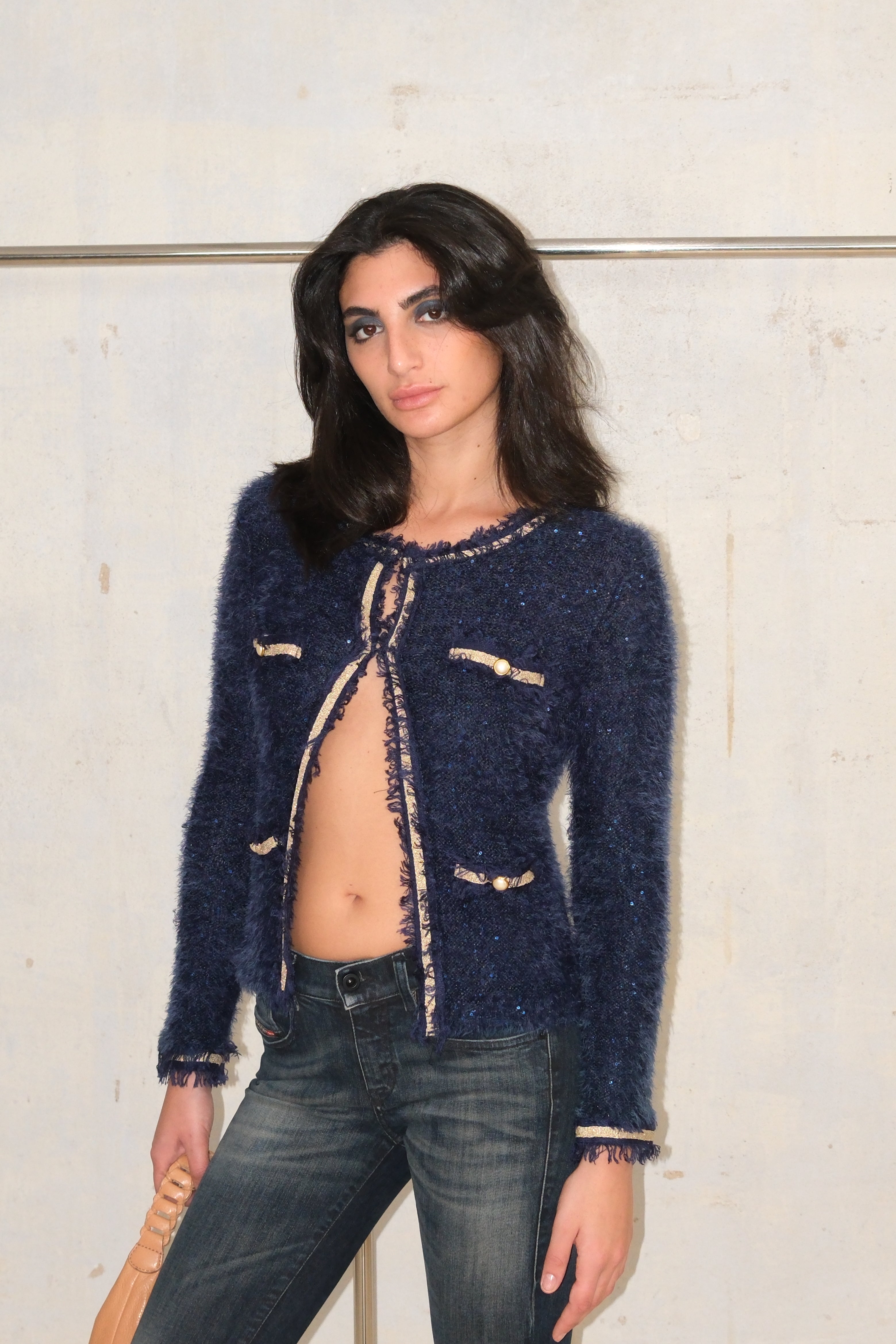 ROMANTIC SHINY BLUE TOP