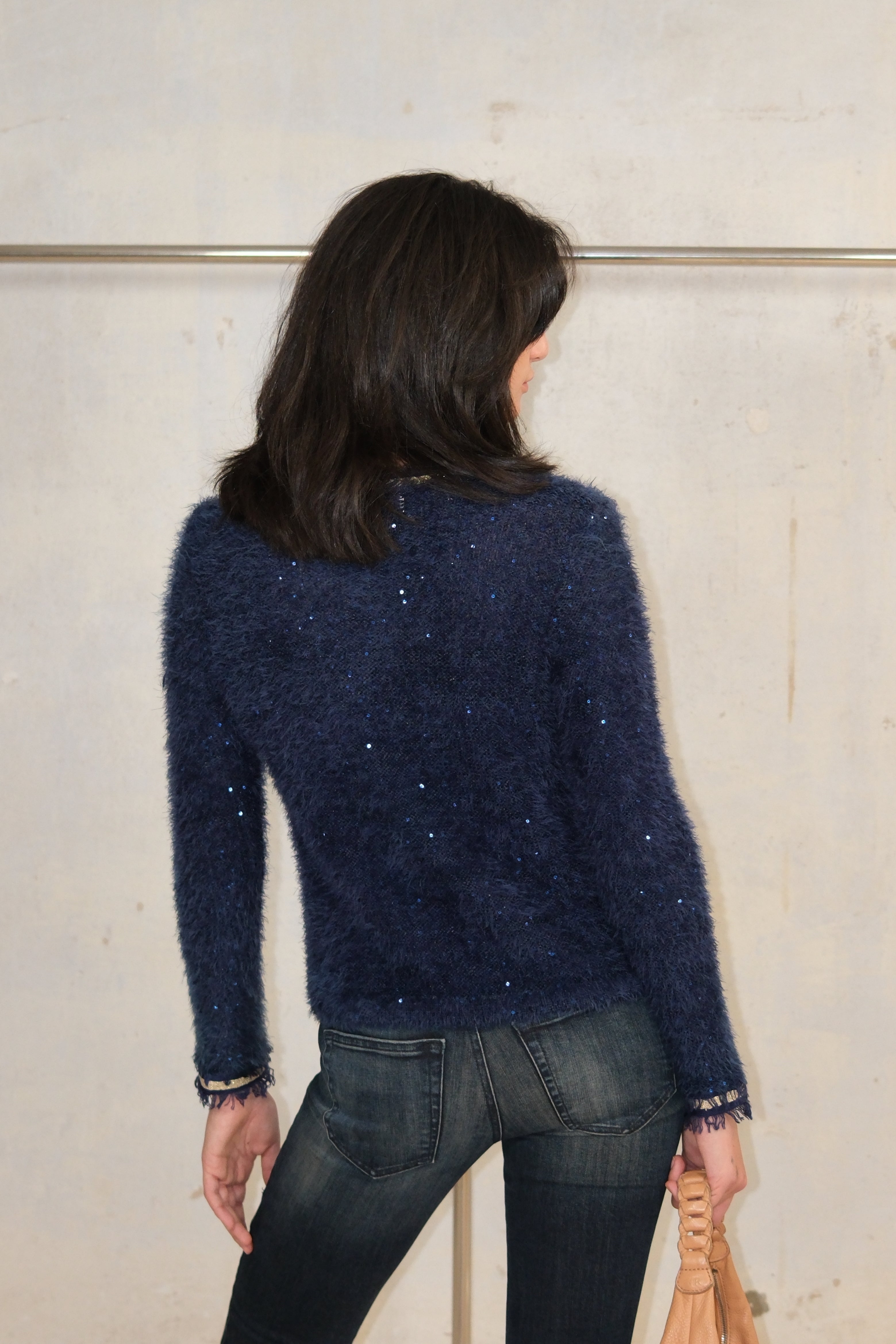 ROMANTIC SHINY BLUE TOP