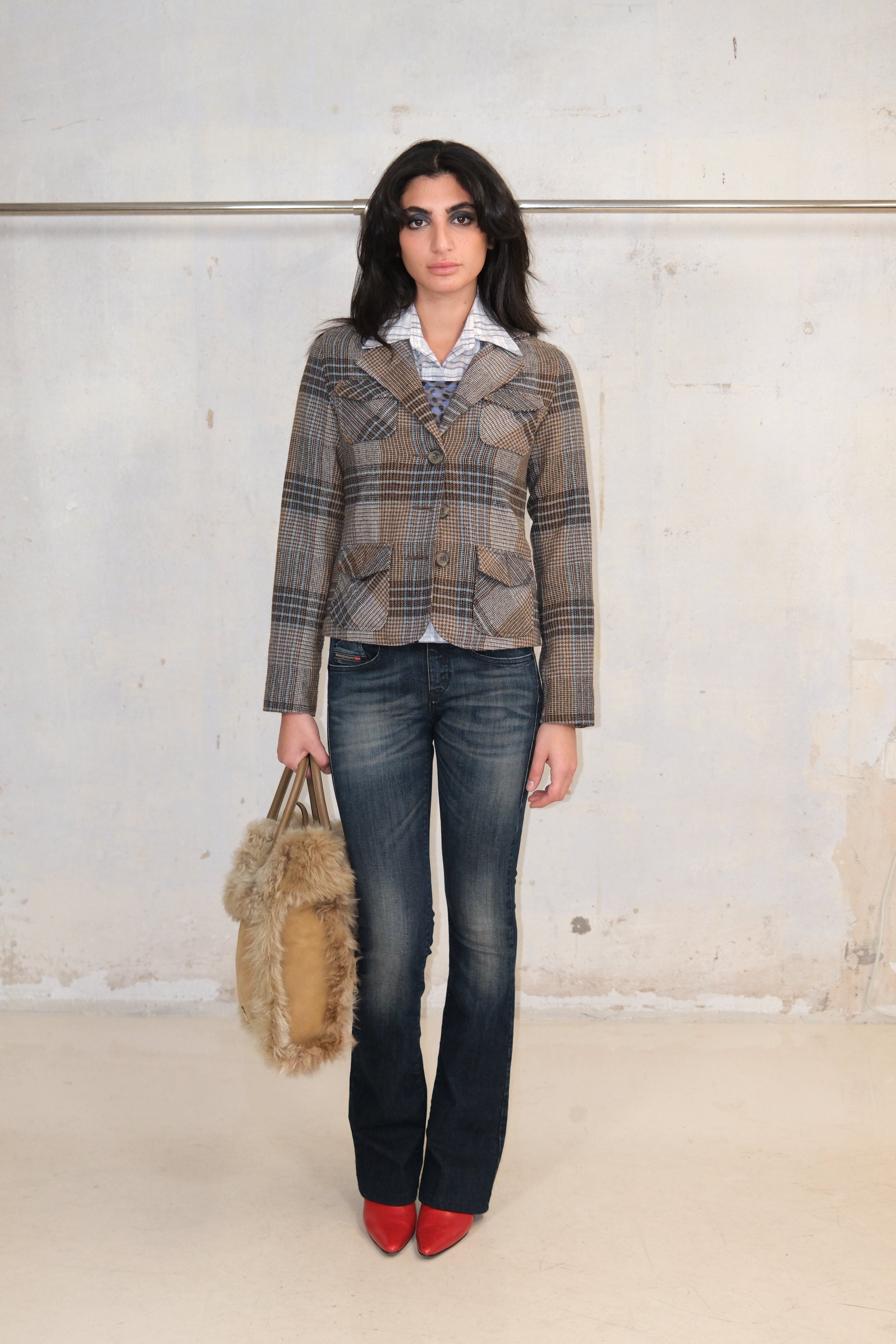 PASTEL TONES CHECKED JACKET