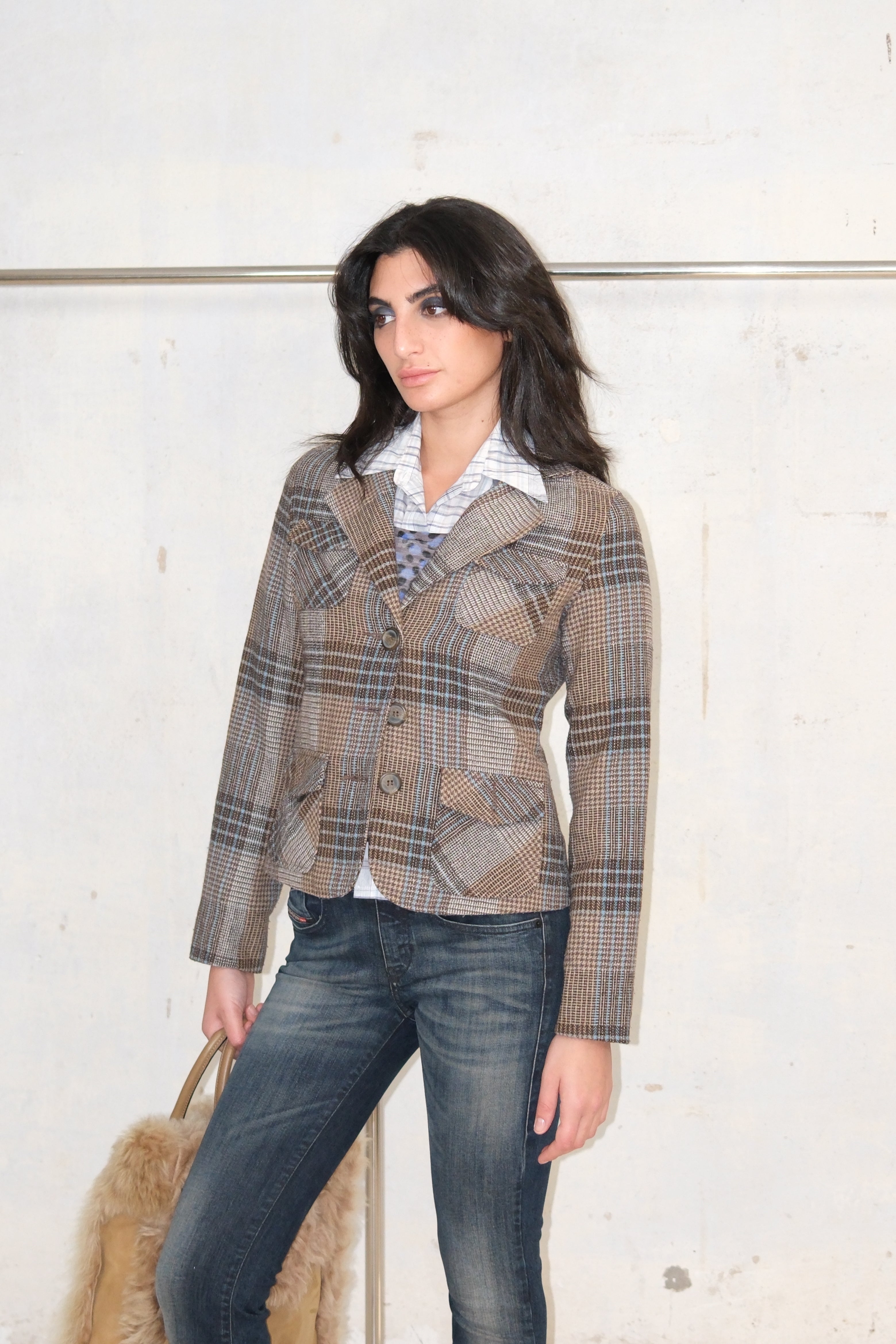 PASTEL TONES CHECKED JACKET