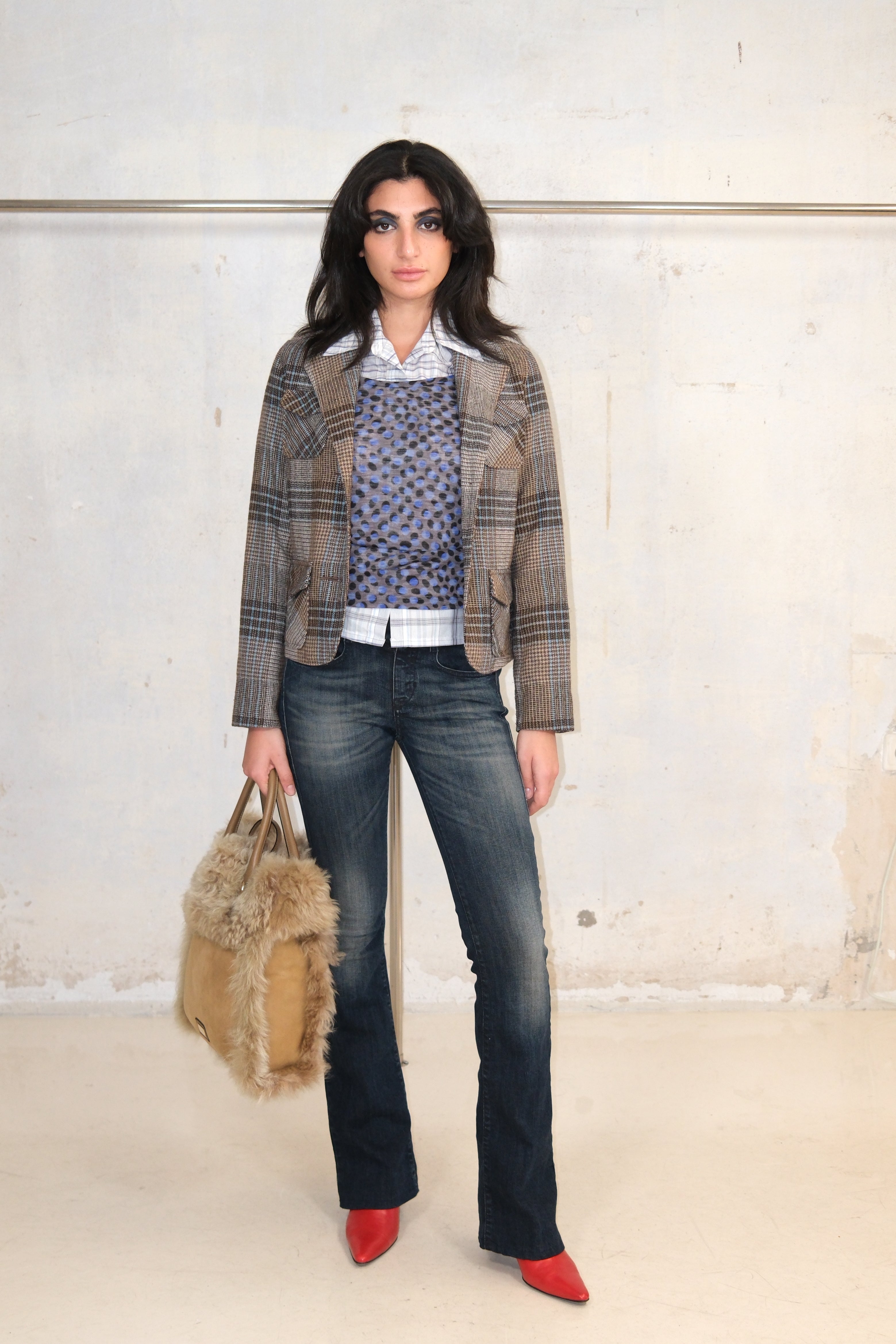 PASTEL TONES CHECKED JACKET