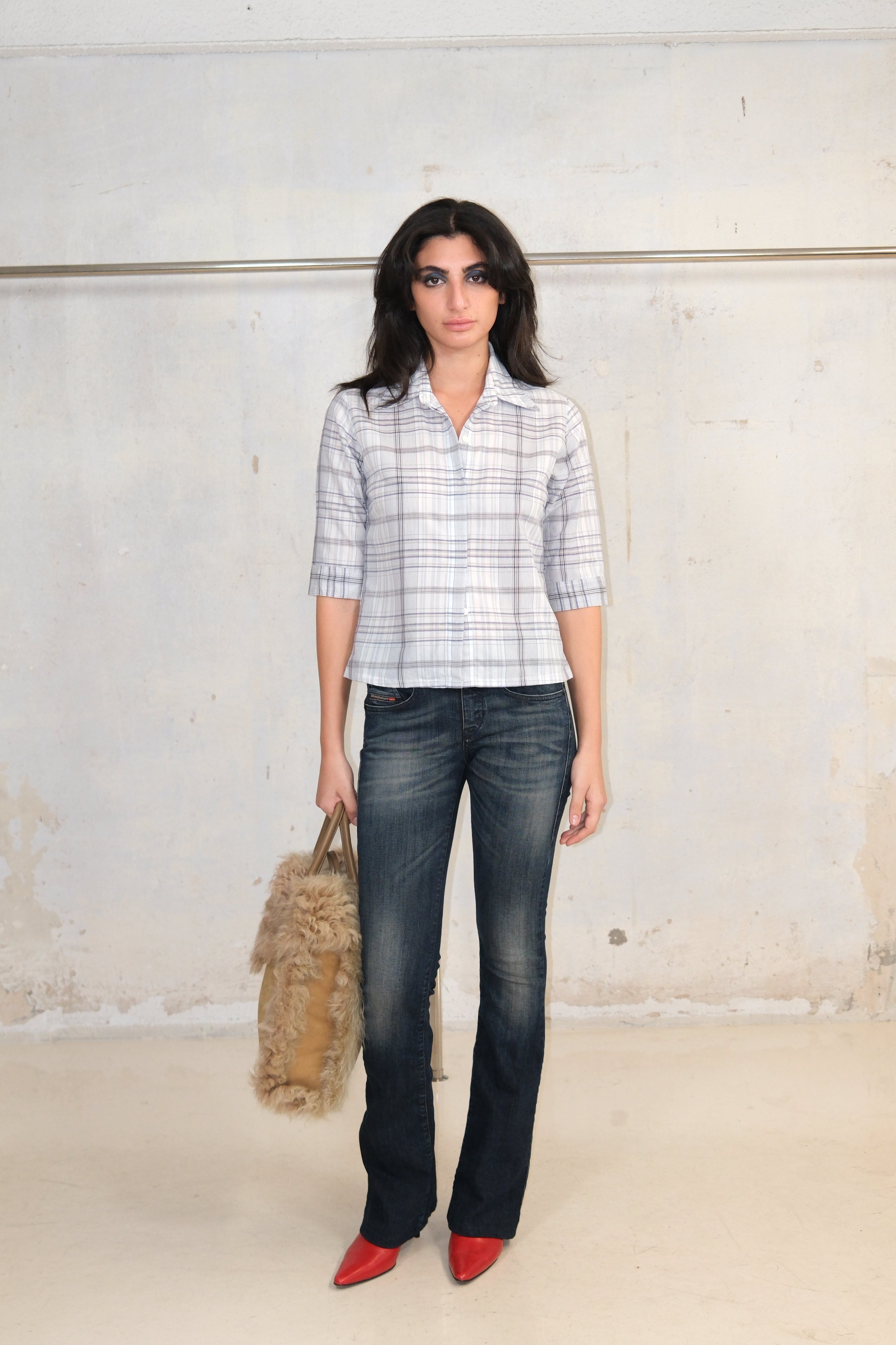 PASTEL TONES CHECKED TOP