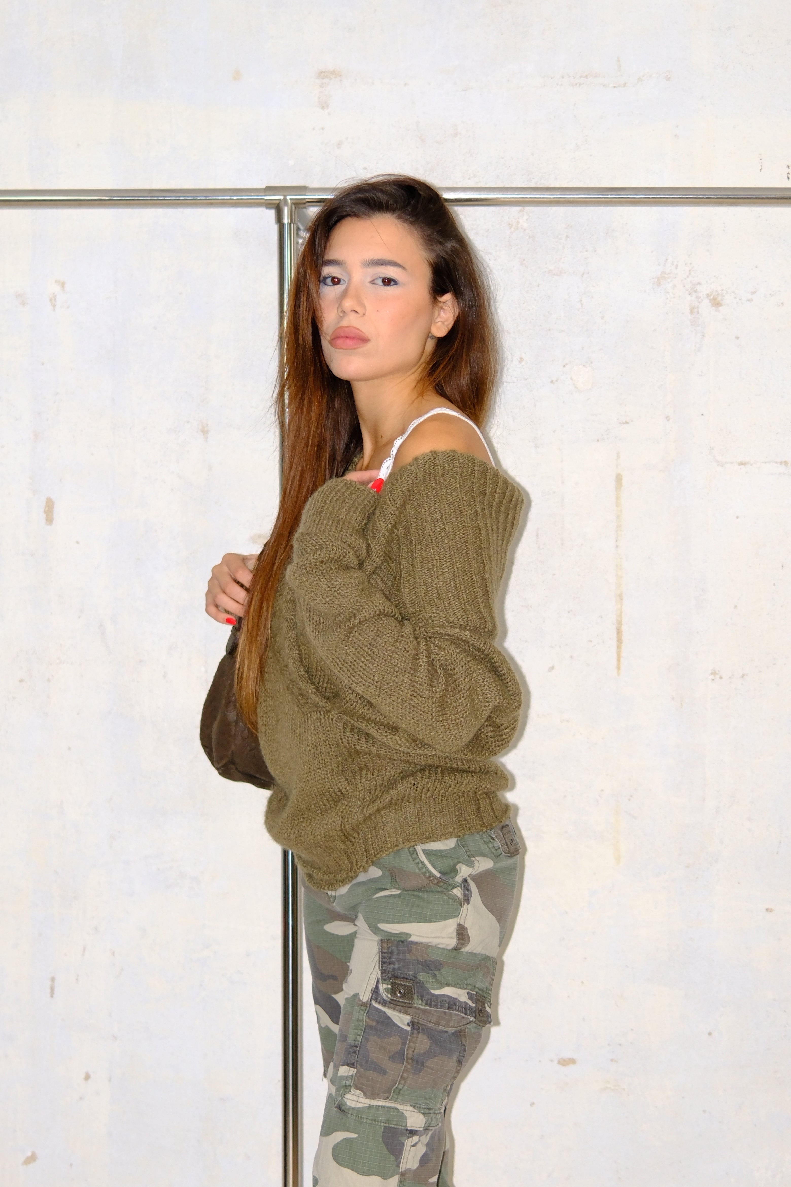 MAX & CO OLIVE GREEN KNIT TOP