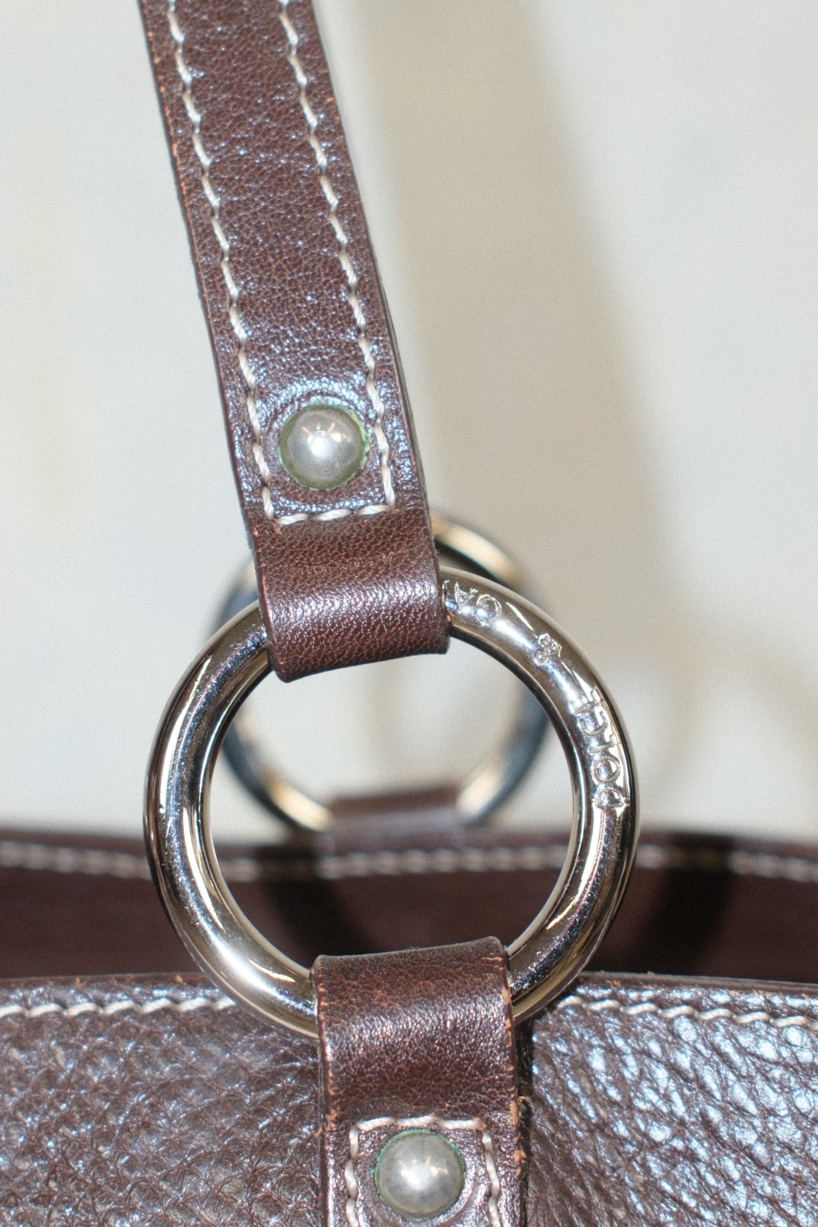 DOLCE & GABBANA CLASSIC MONOGRAM LEATHER & CANVAS BAG IN BROWN