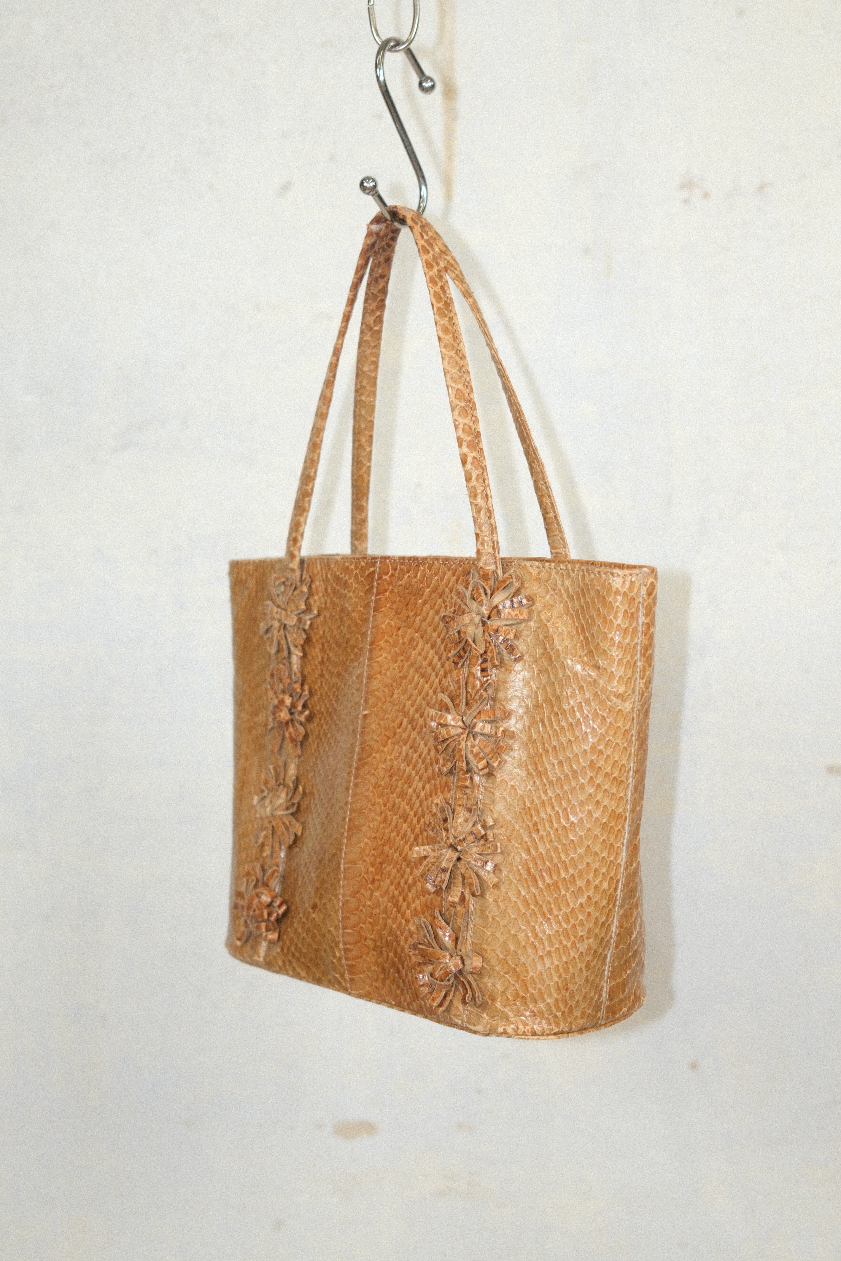 ANTEPRIMA CARAMEL GINGERY EVENING BAG IN PYTHON LEATHER