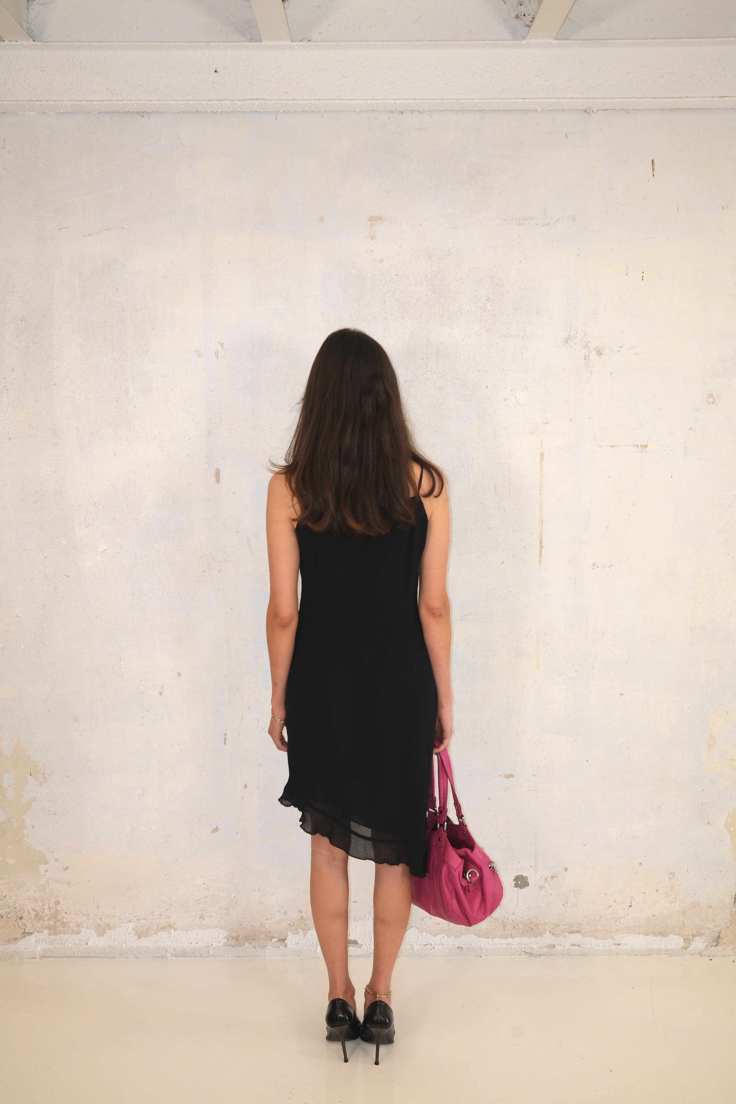 Black Mini Dress With Front Tie