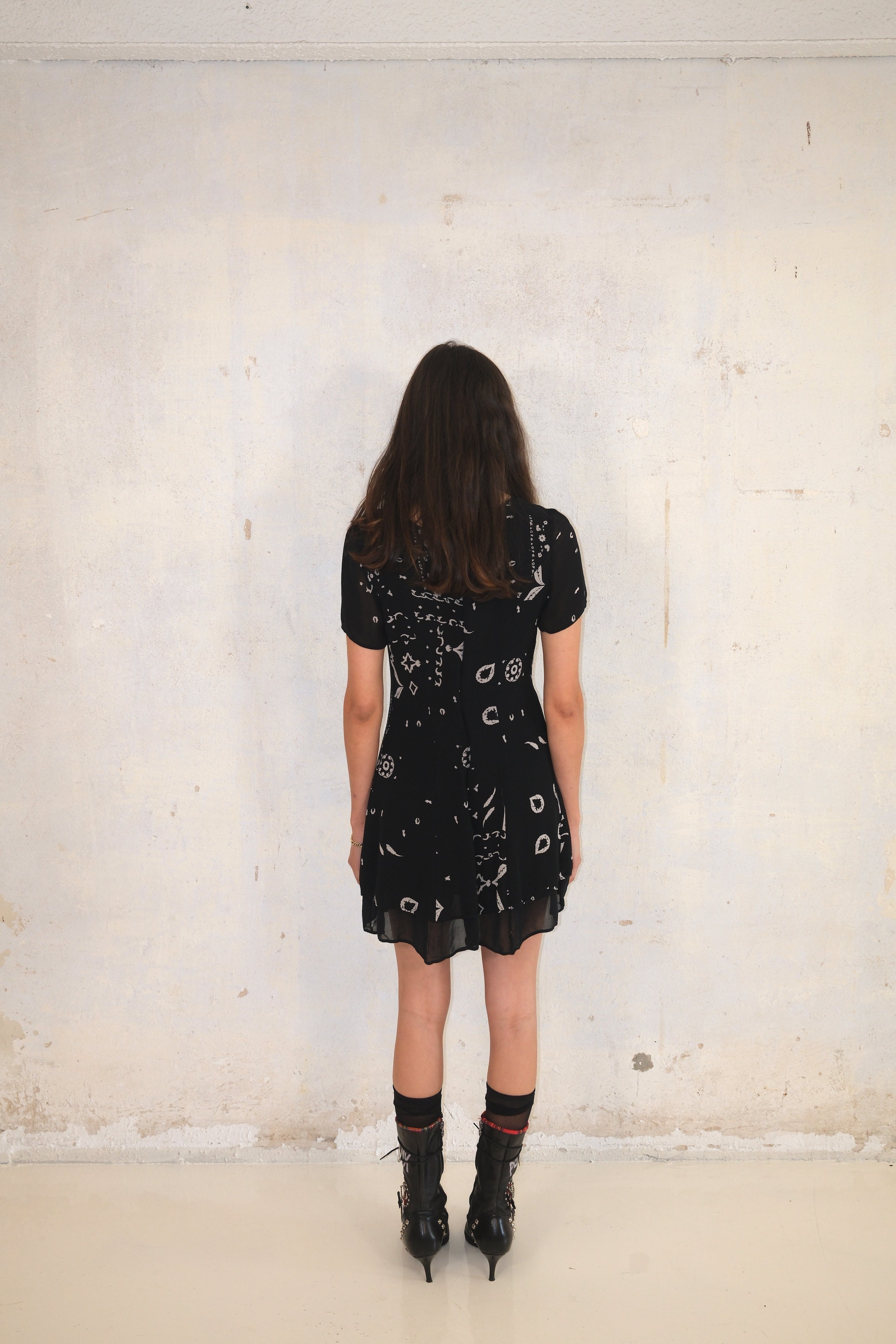 Printed Mini Dress With Short Sleeves