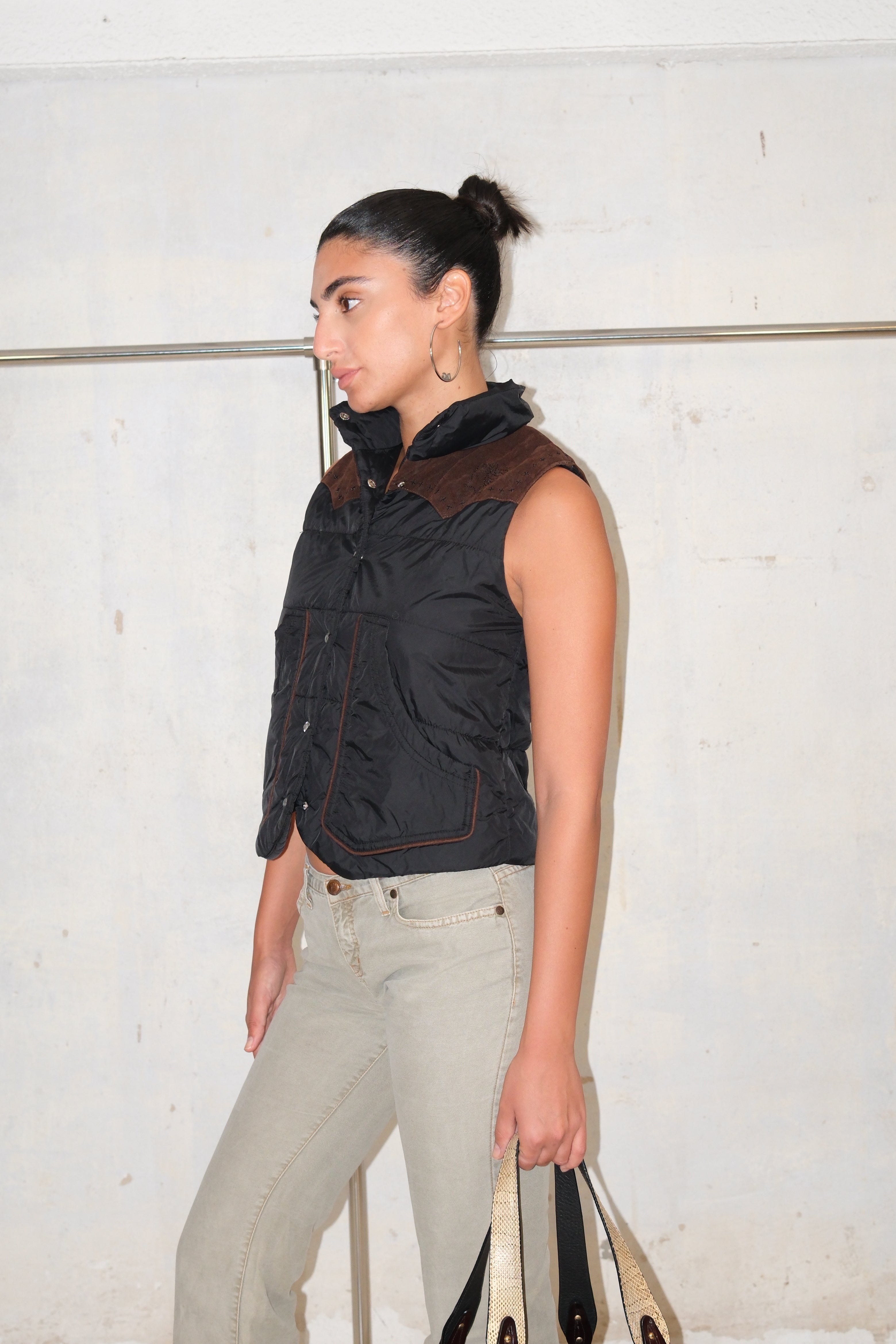 Nylon Vest With Back Decorations