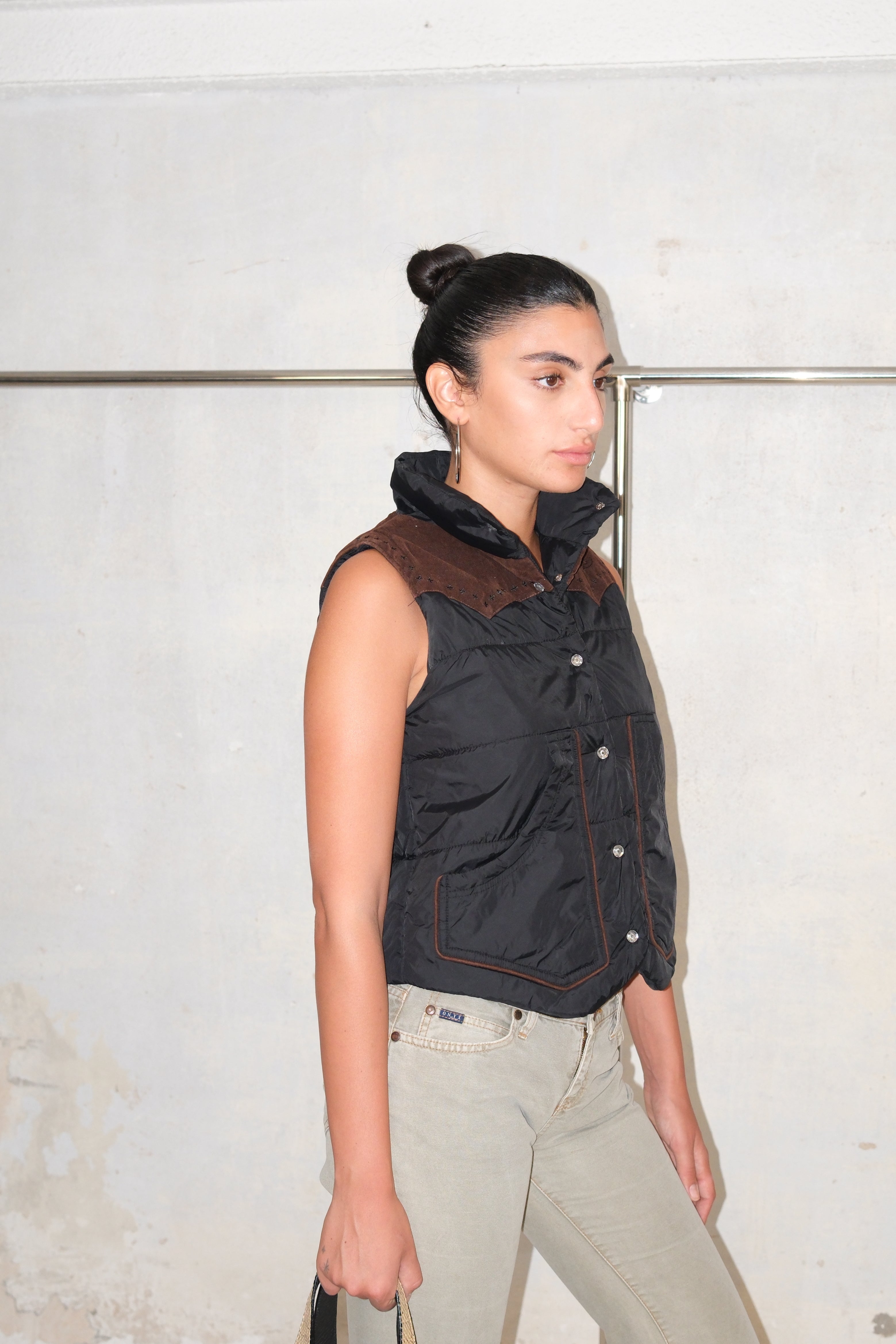 Nylon Vest With Back Decorations