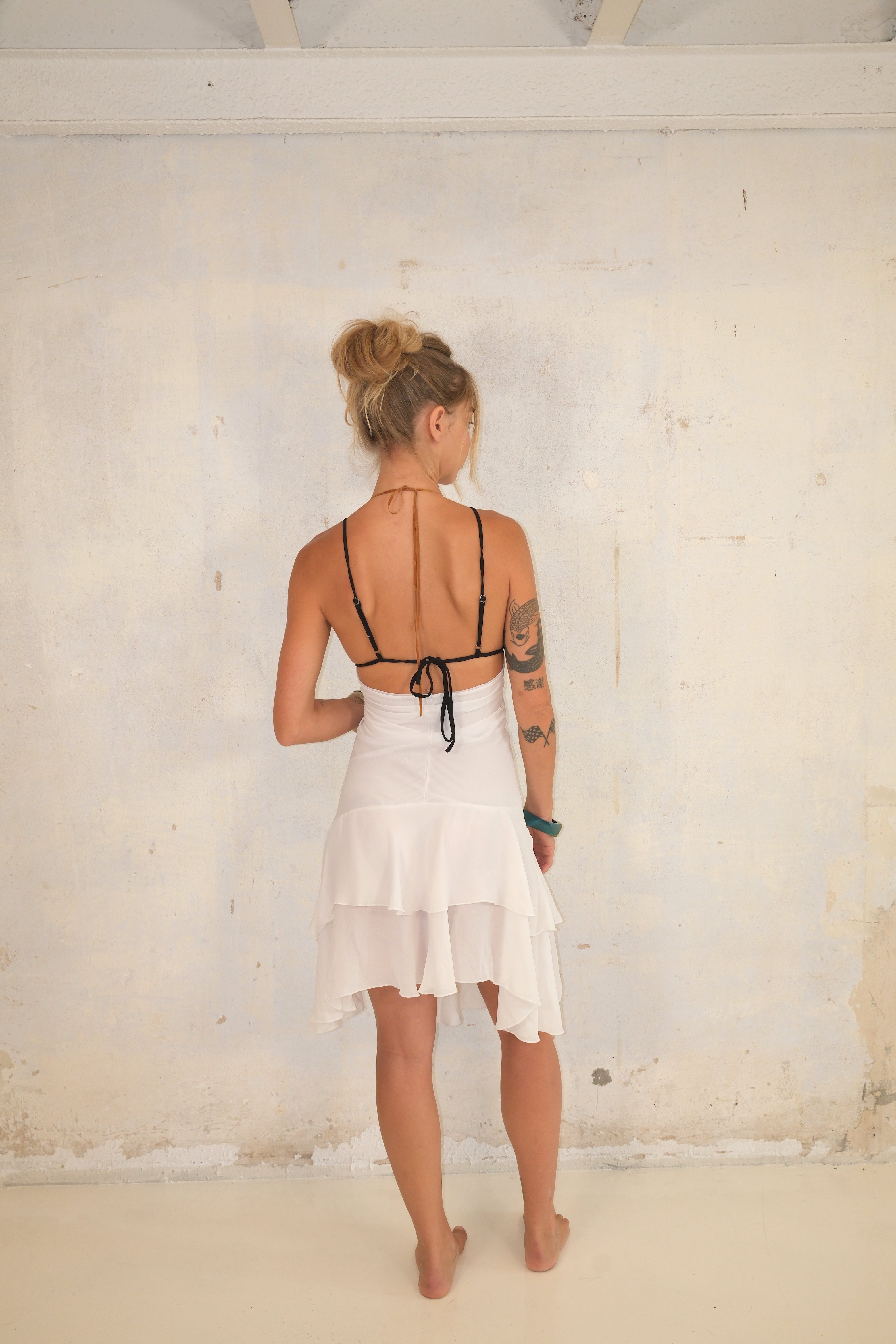 White Boho Midi Dress