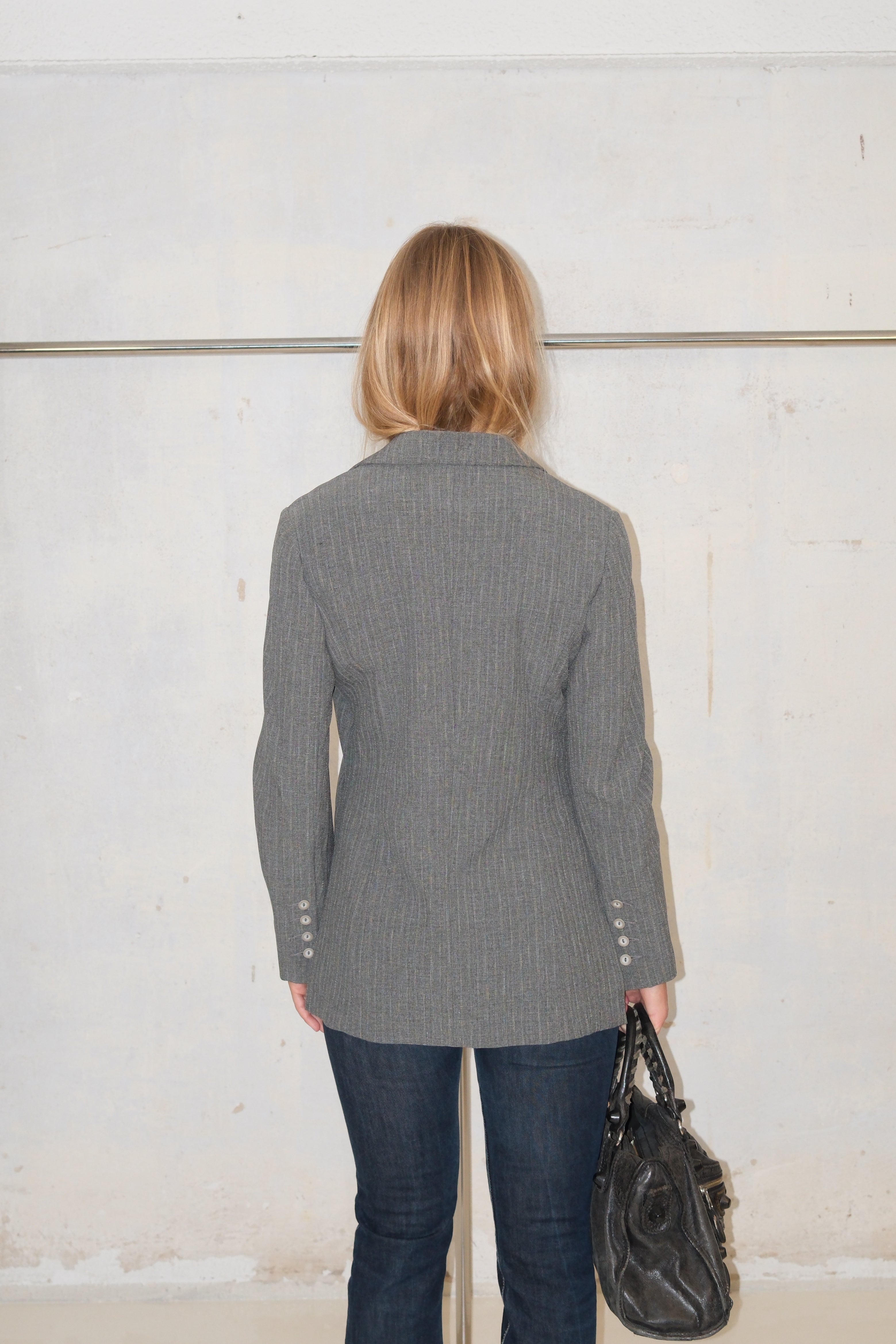 Asymmetric Striped Button-Up Shirt