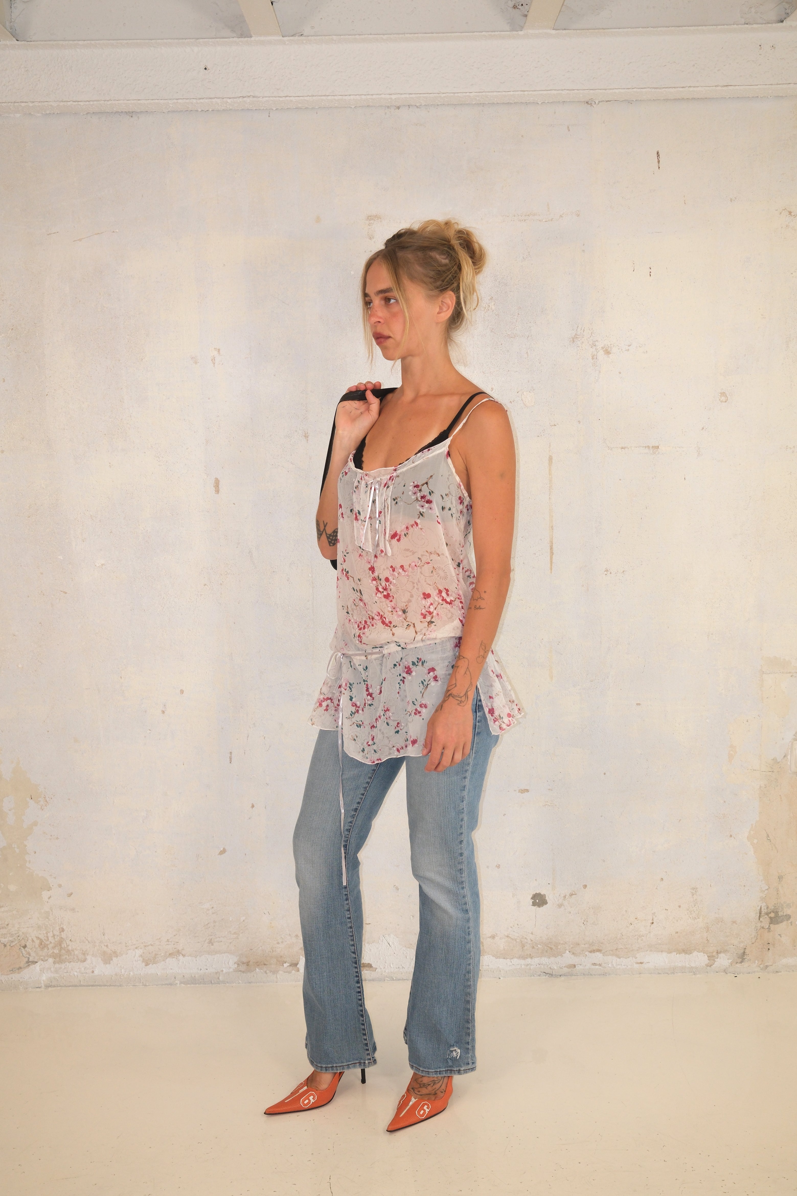 Sheer Floral Tank Top