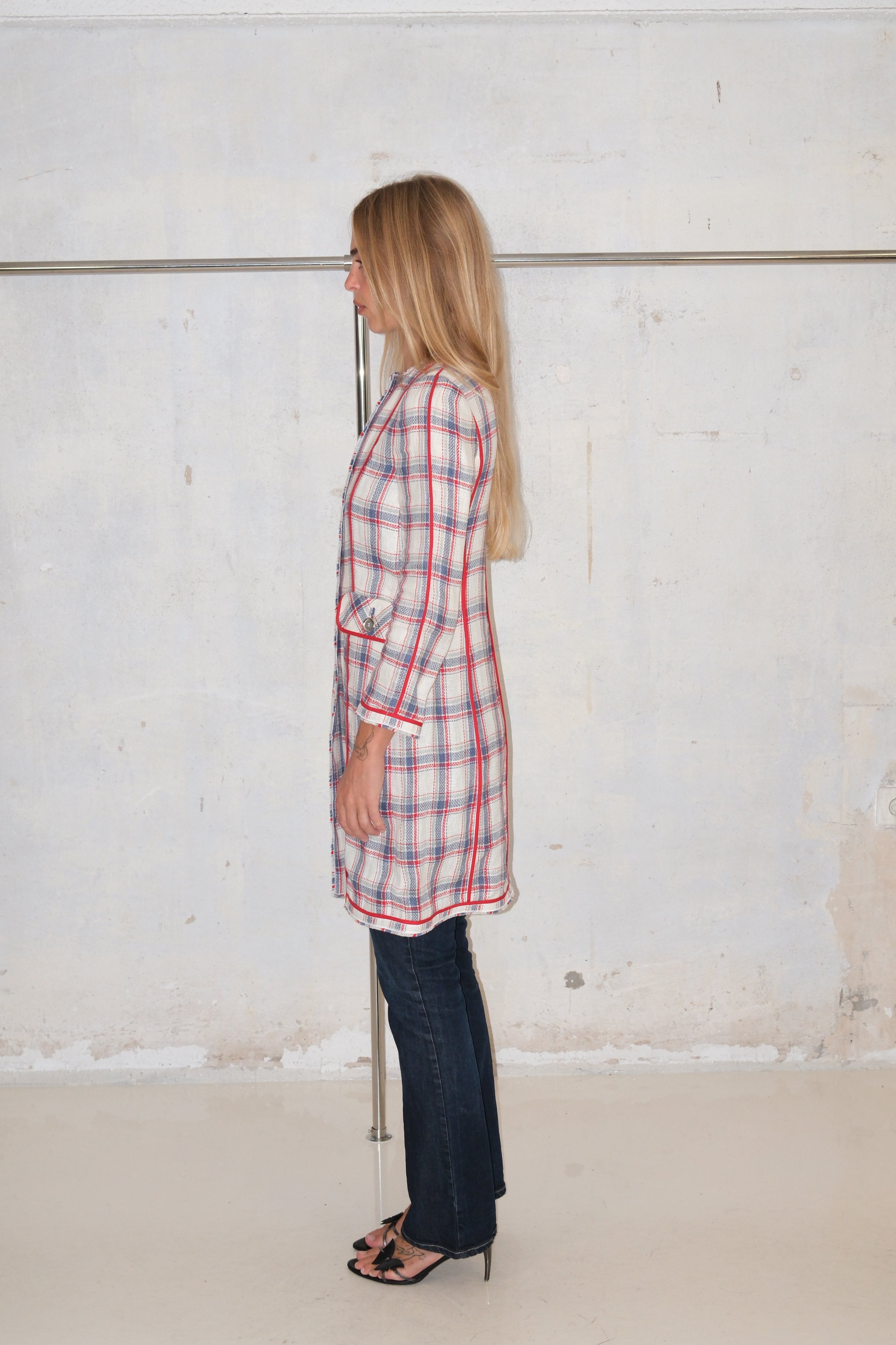 D&G LINEN CHECK COAT