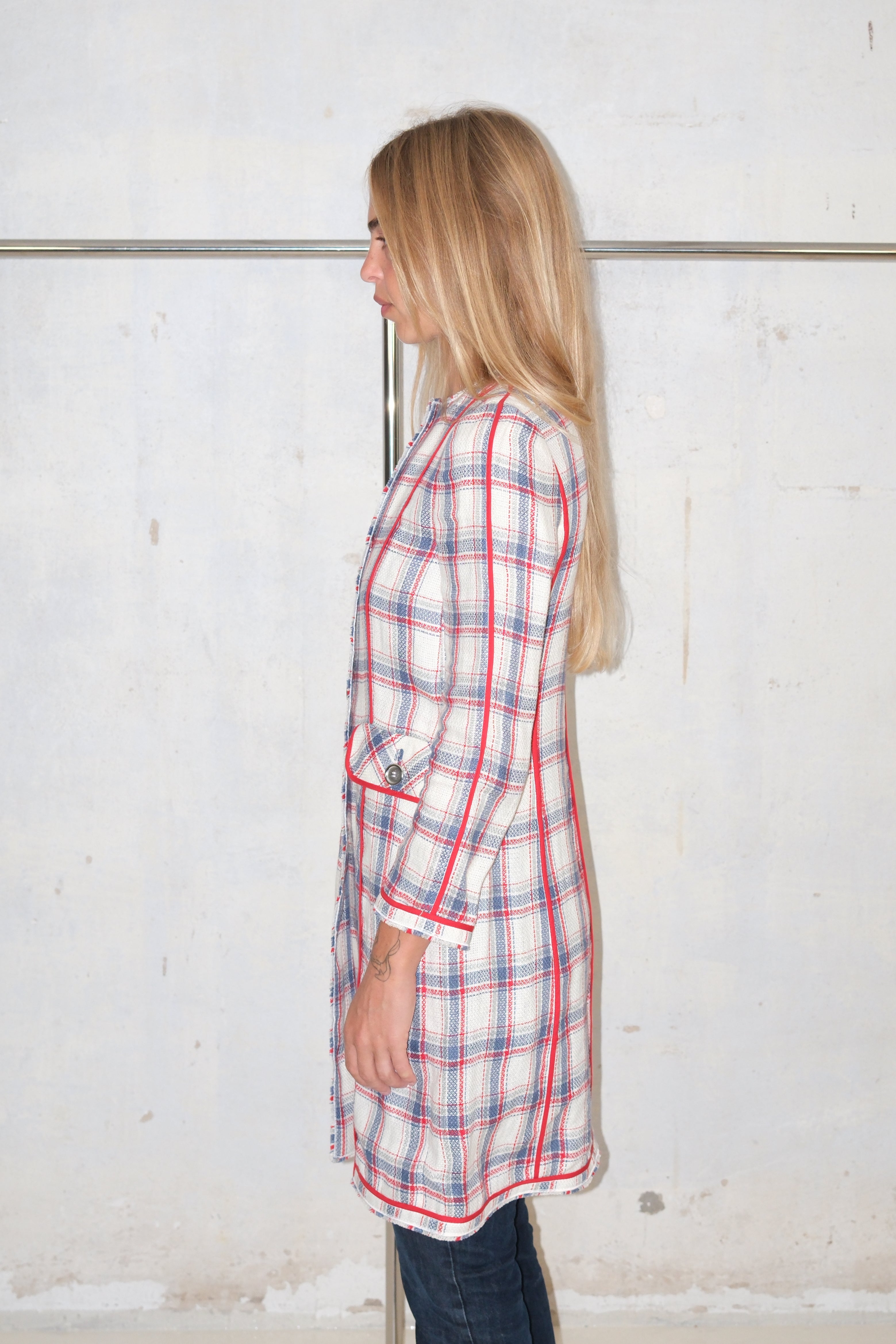 D&G LINEN CHECK COAT