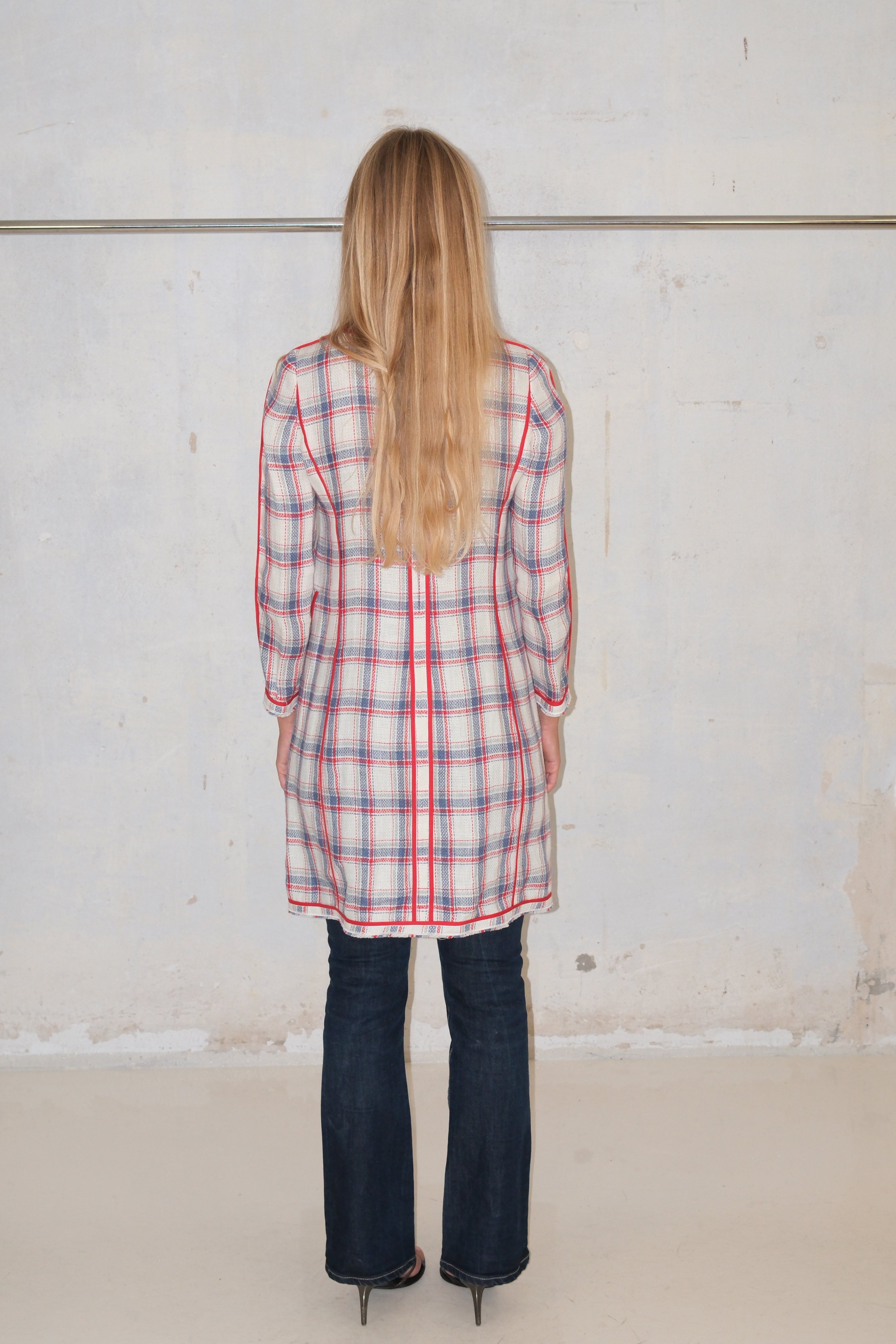 D&G LINEN CHECK COAT