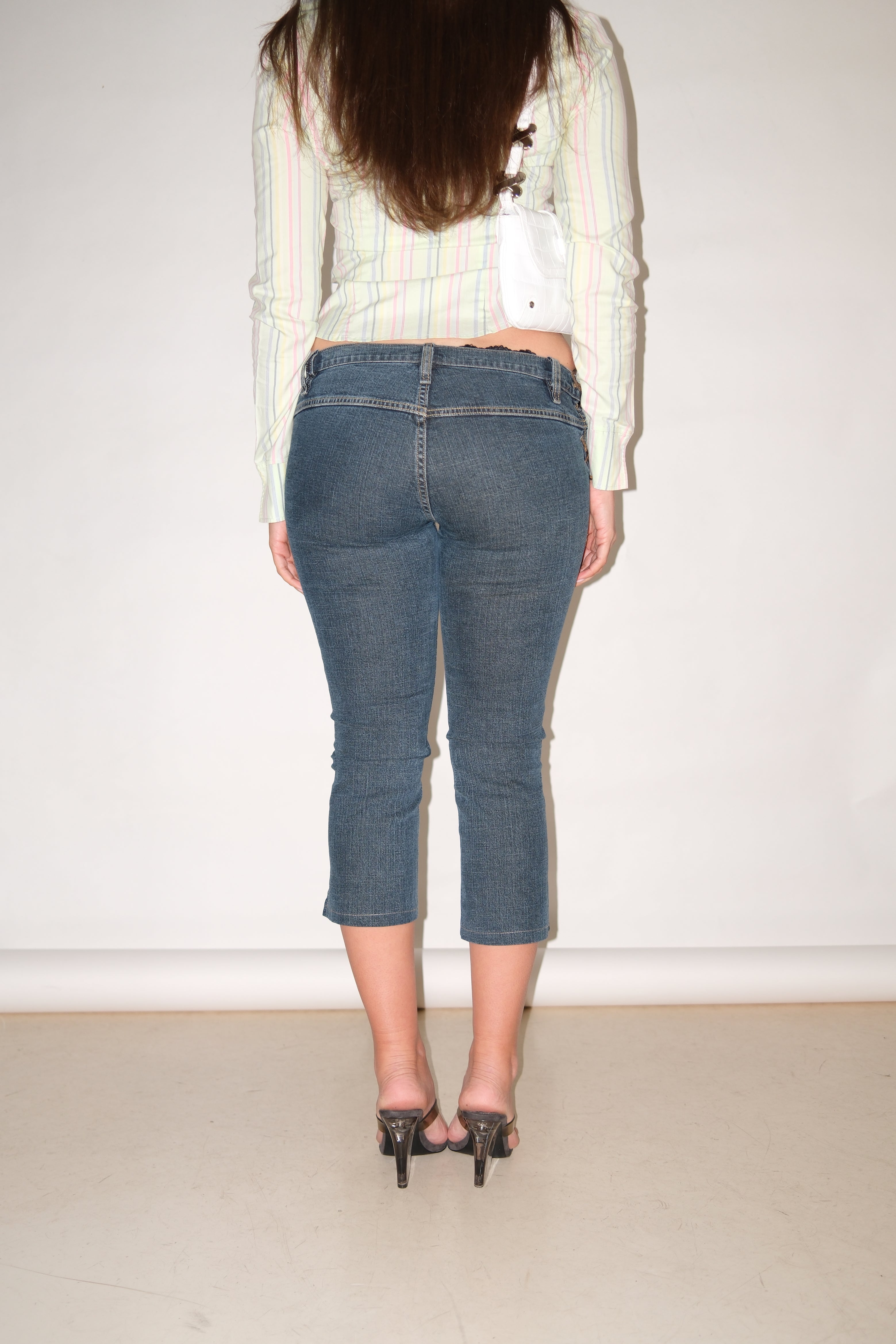 DIESEL SIDE STRING CAPRI JEANS SIZE 36-37