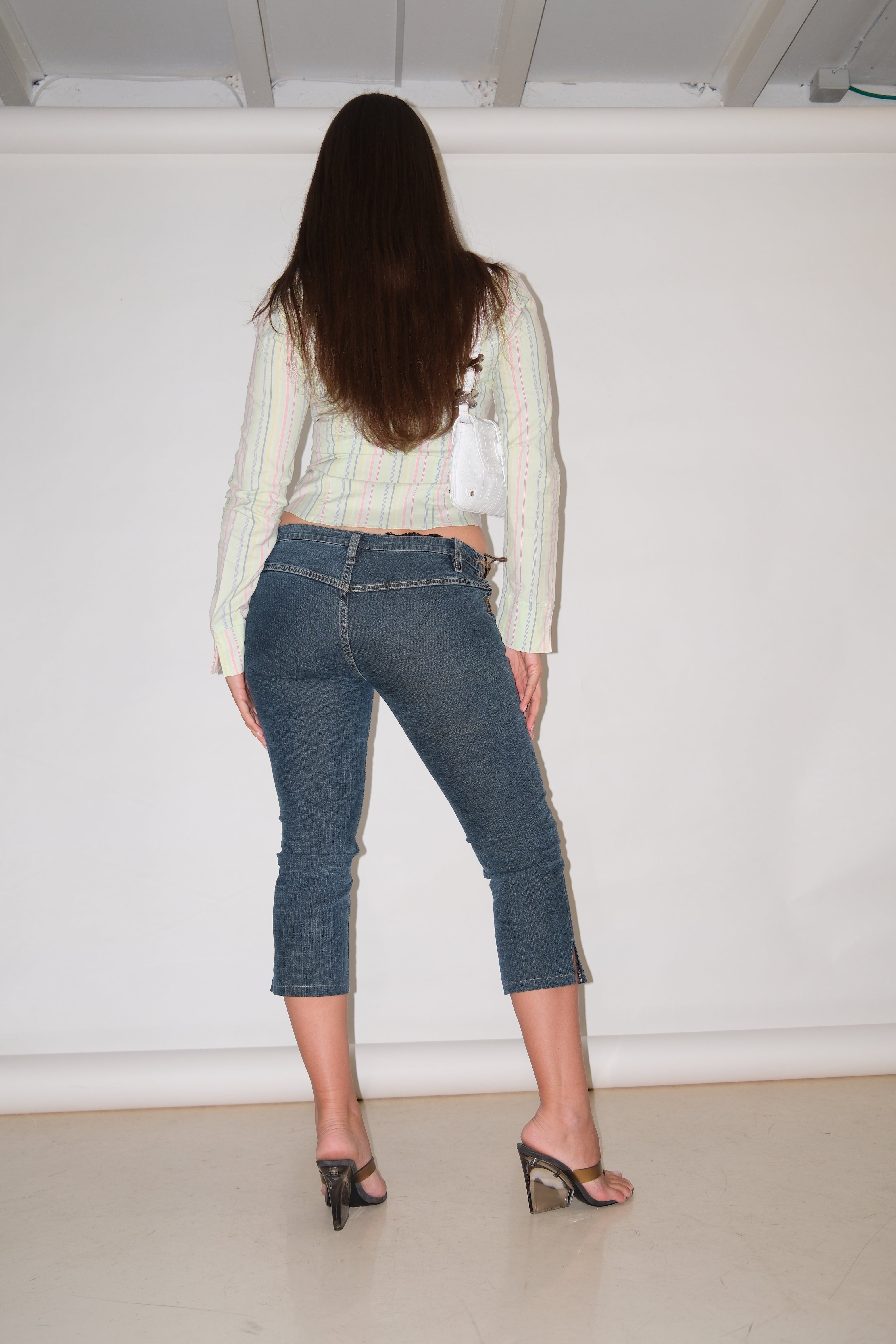 DIESEL SIDE STRING CAPRI JEANS SIZE 36-37