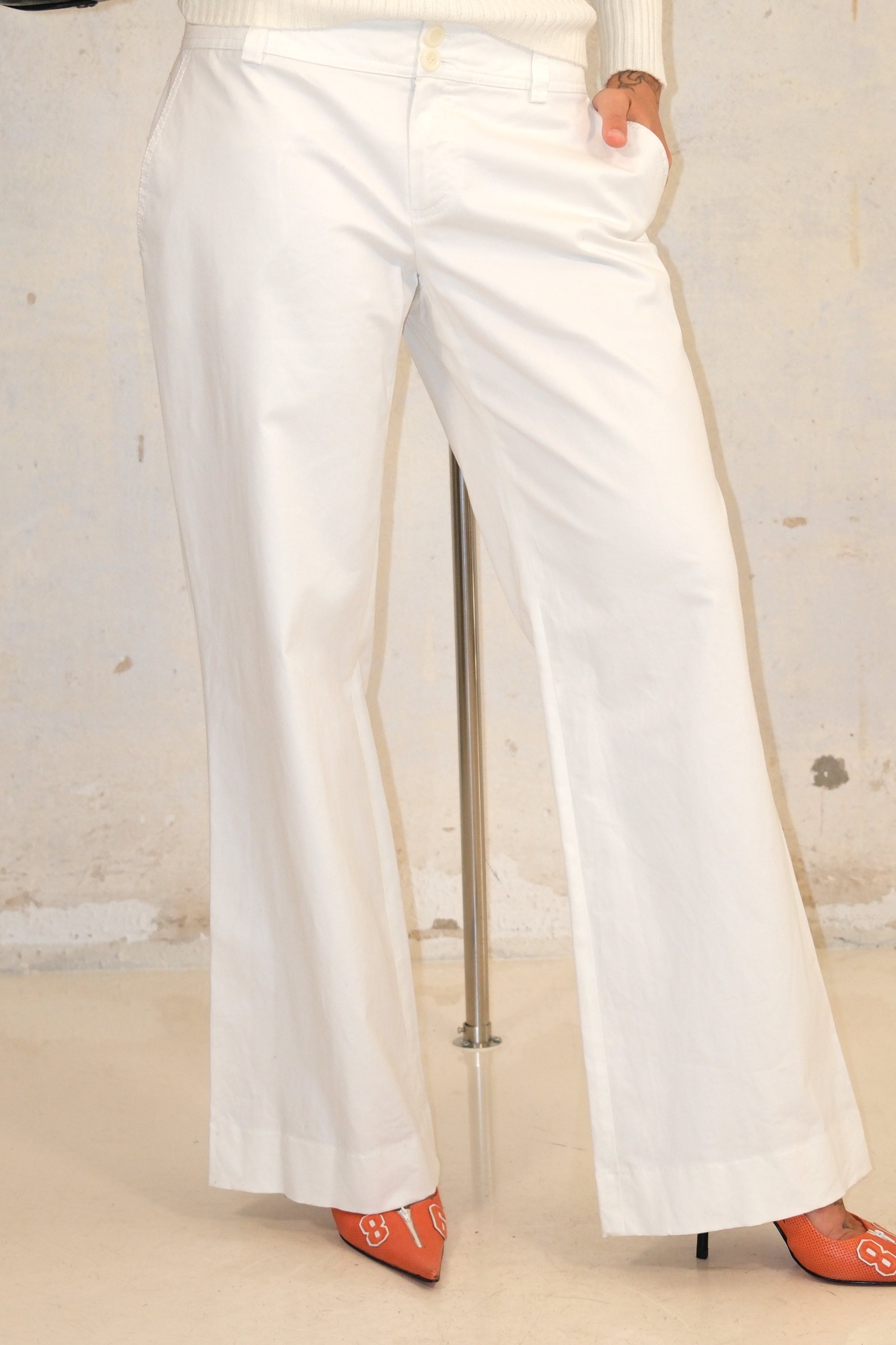 White Wide-Leg Pants Size 38-40