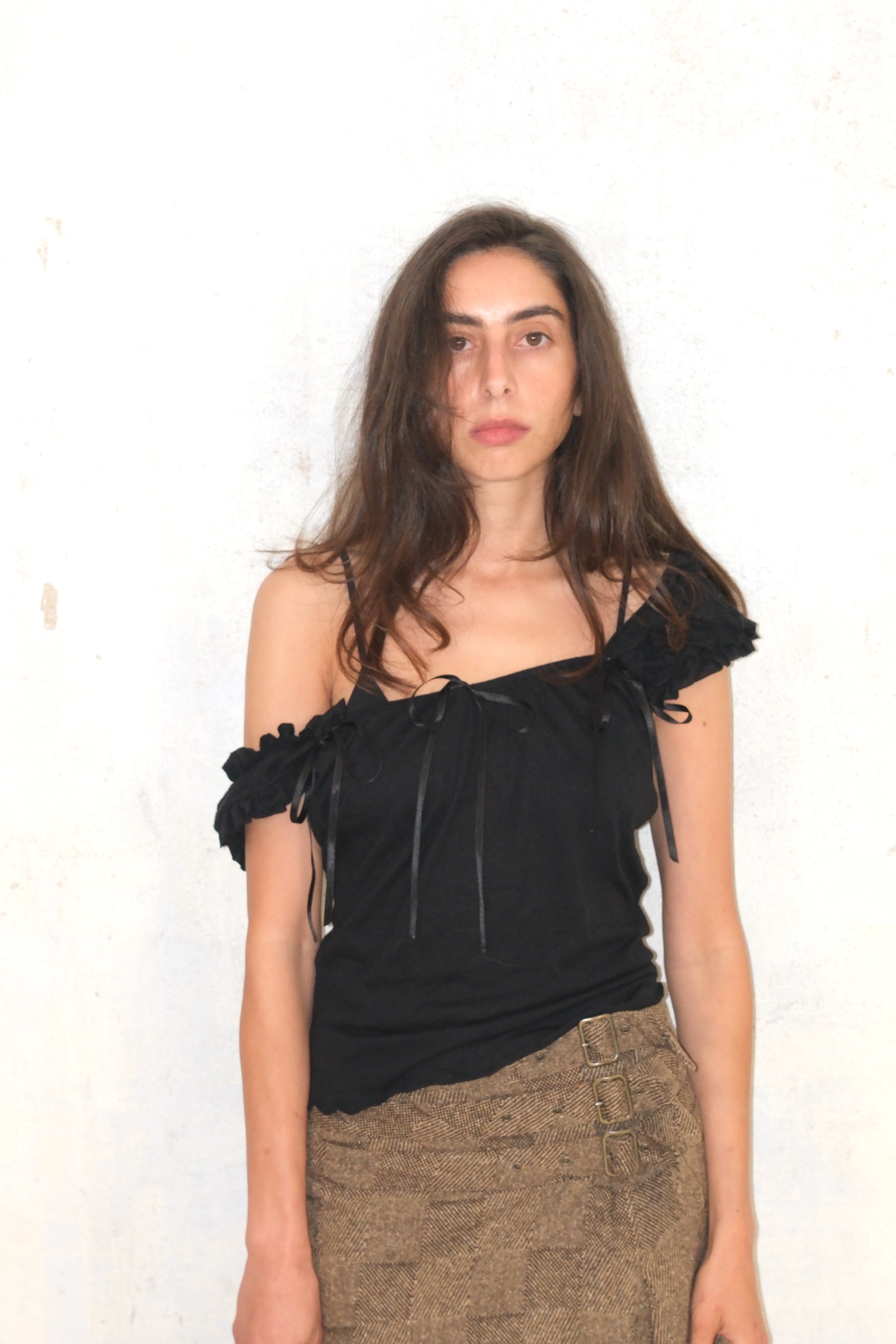 Little Black Top With Ties
