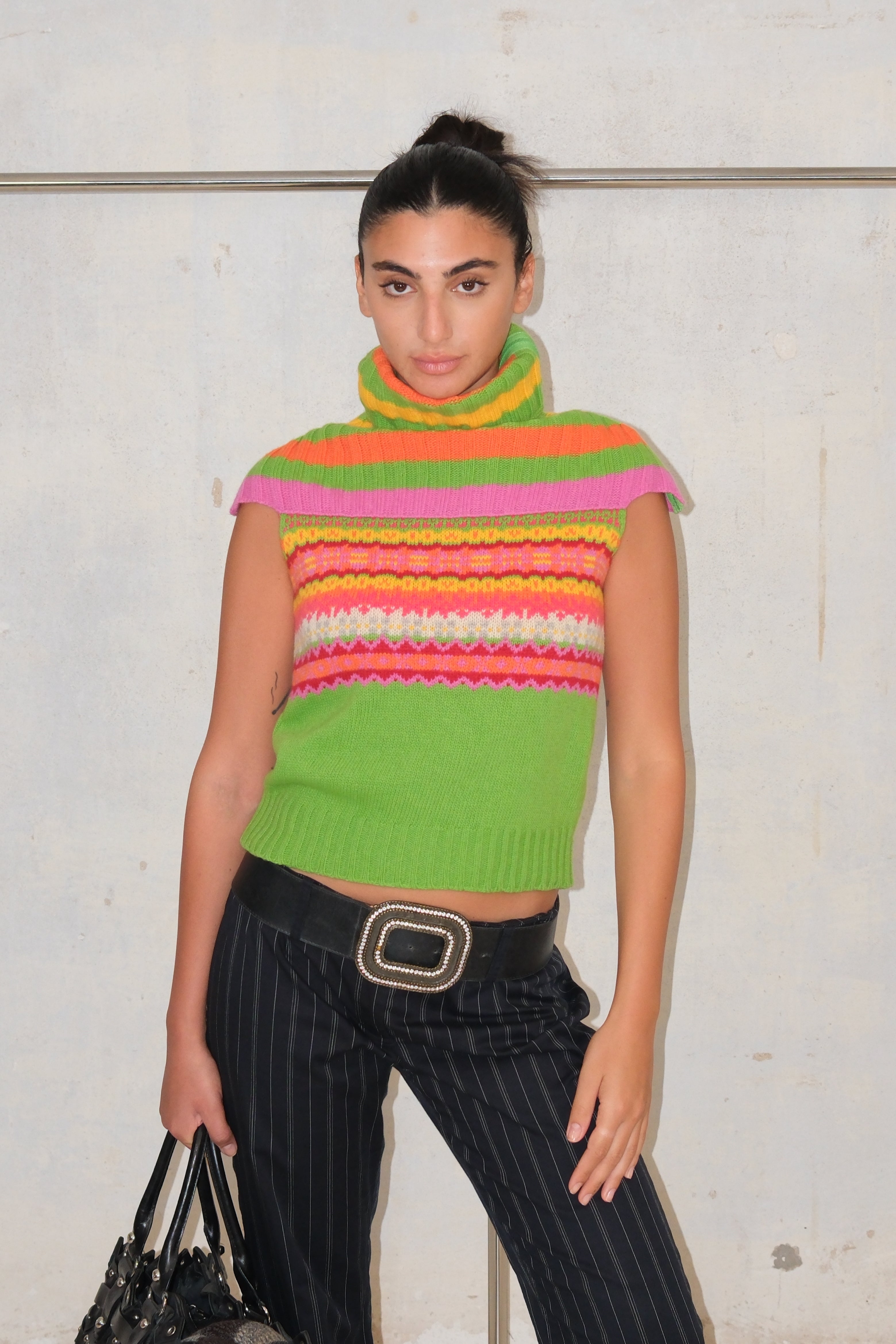 UNITED COLORS OF BENETTON COLORFUL ZIPPER TOP