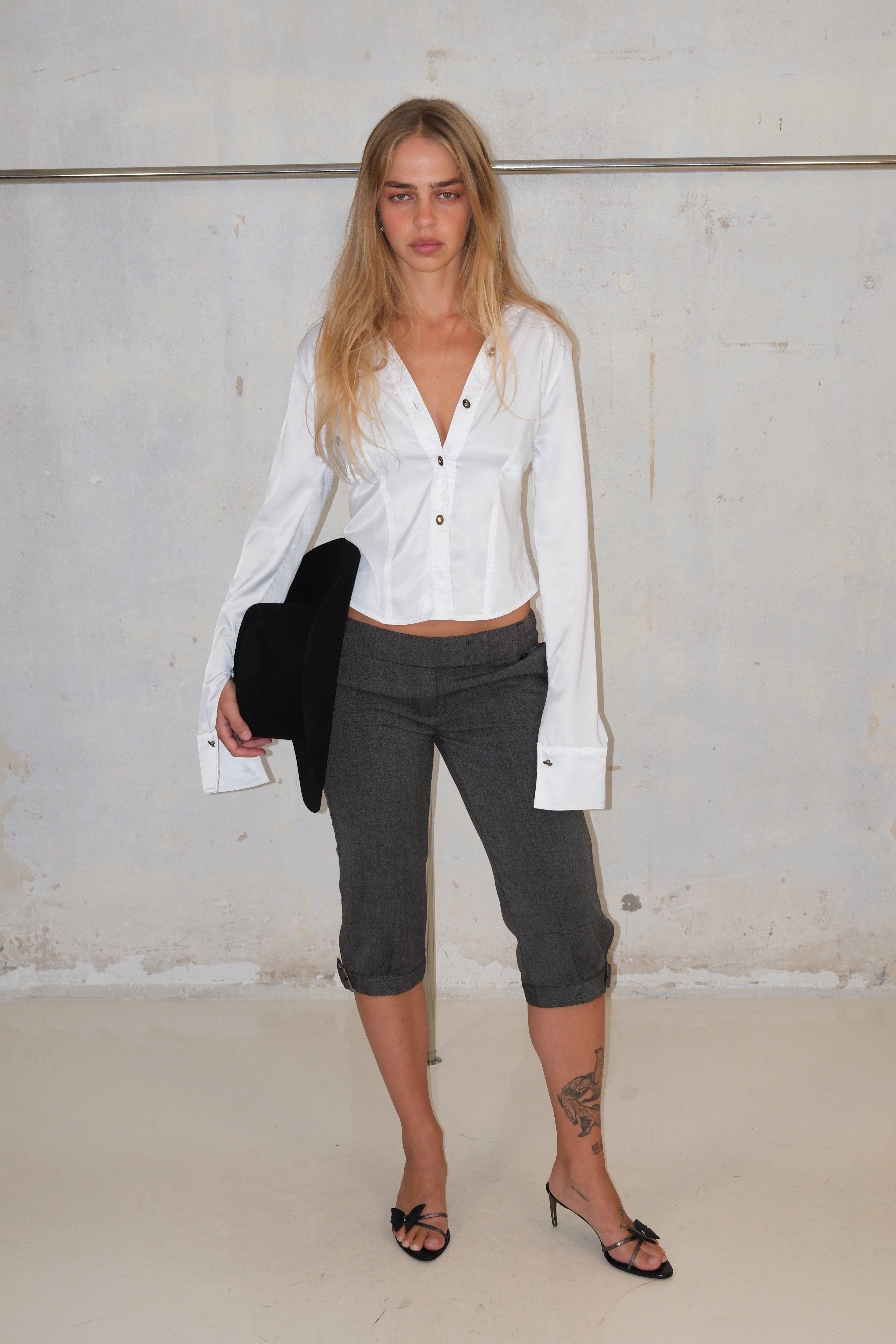 Gray Office Capri Pants Size 38-40