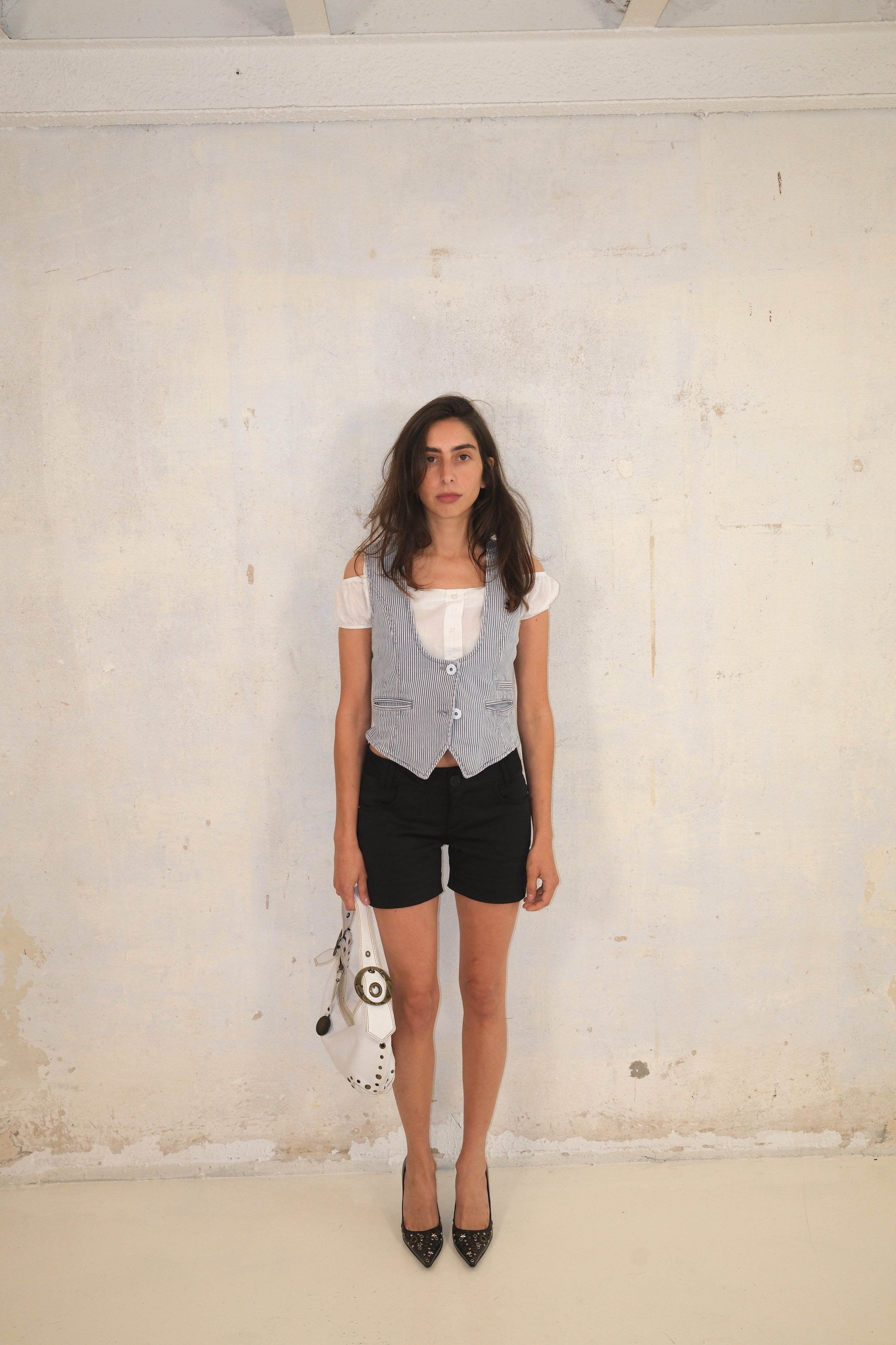 Tiny Blue And White Striped Vest
