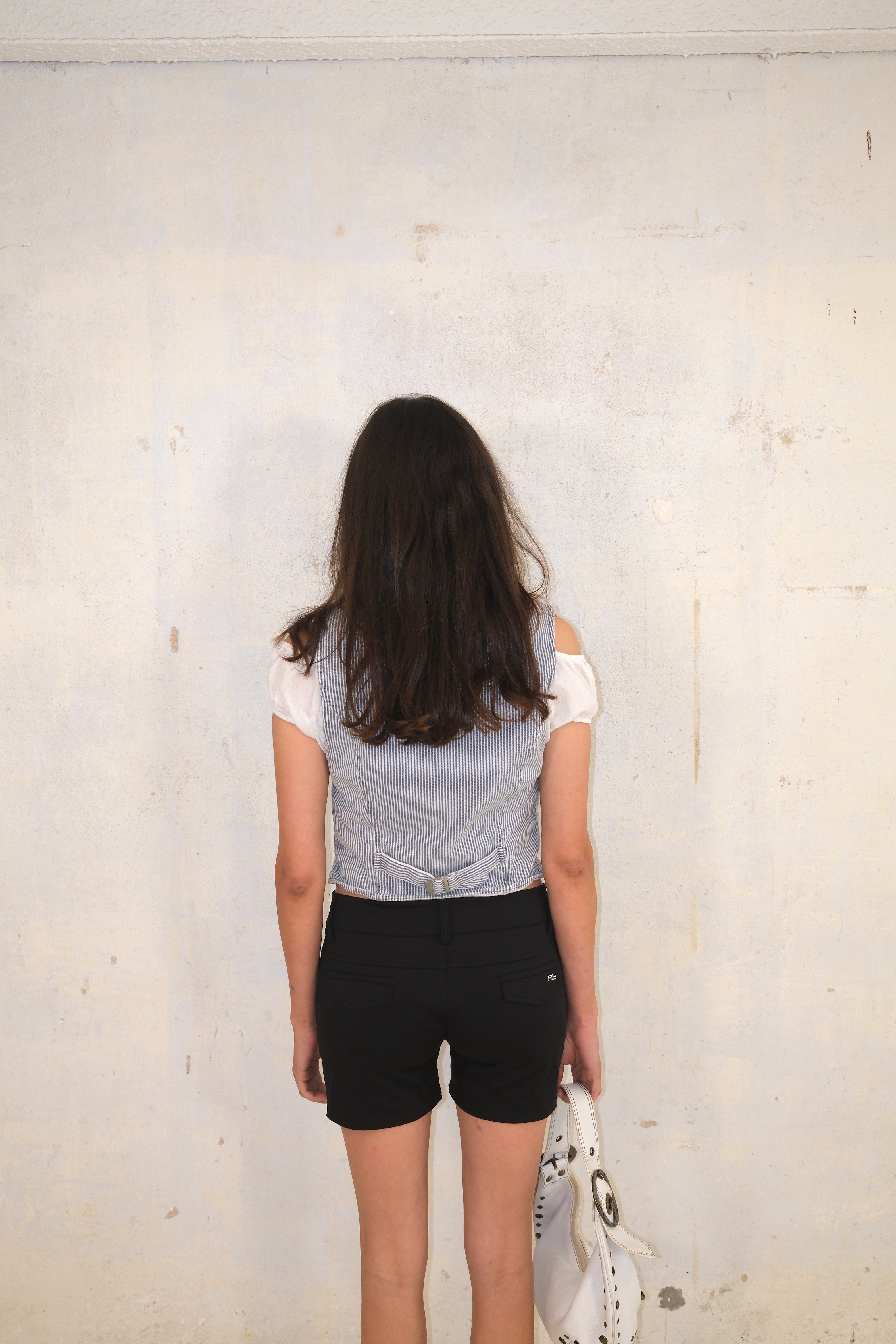 Tiny Blue And White Striped Vest