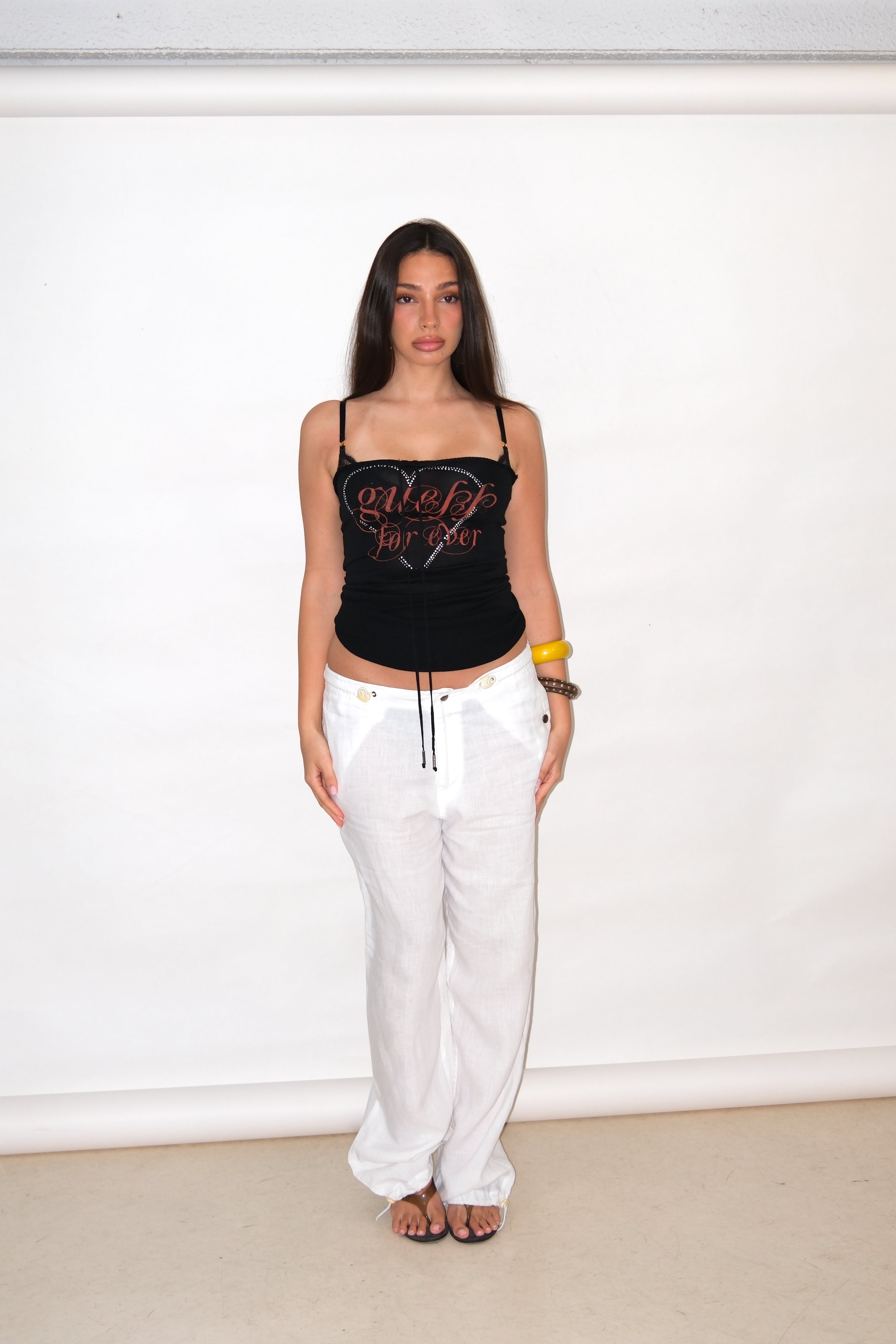 HALTER SLIGHTLY SHEER TOP
