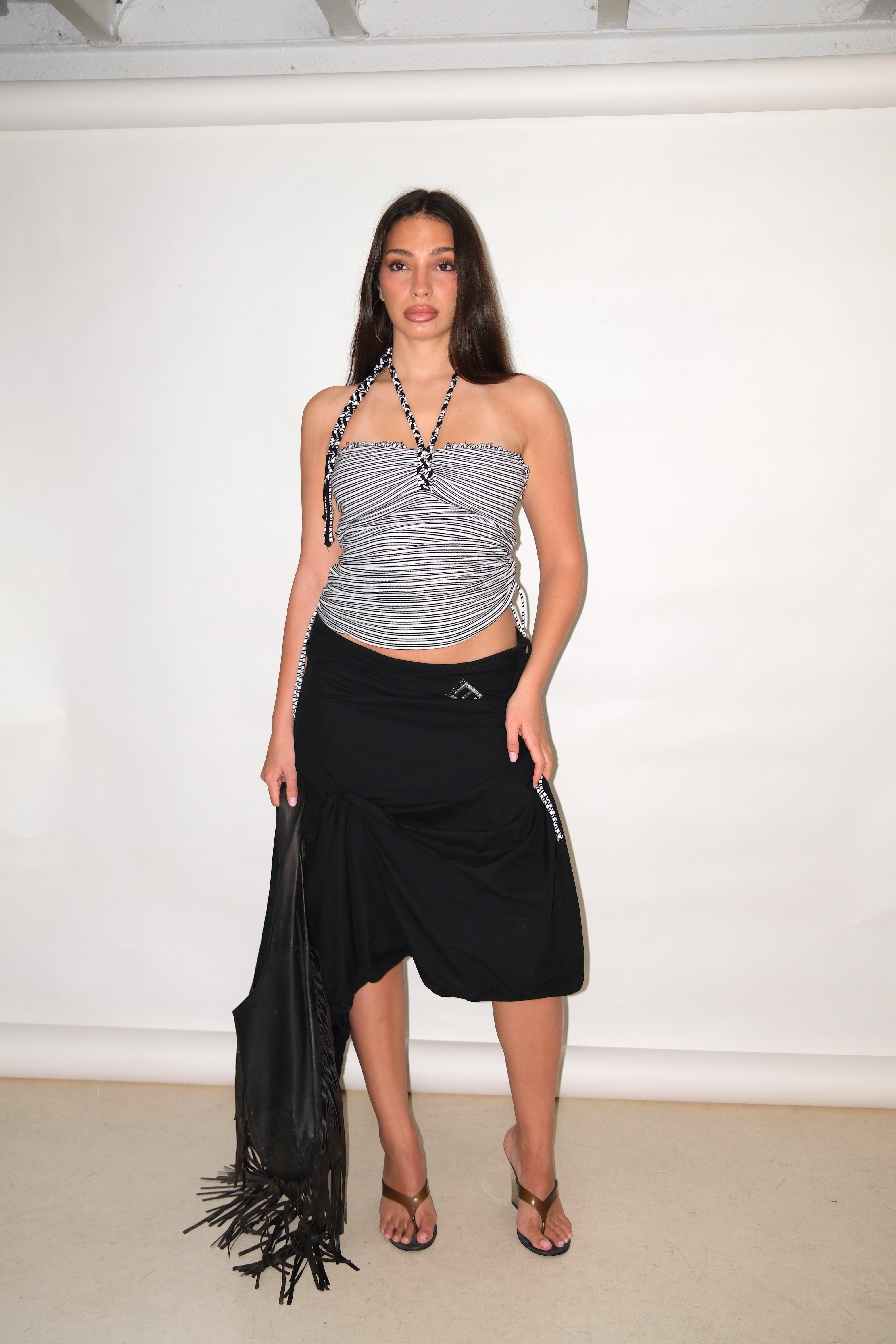 ASYMMETRICAL SKIRT WITH BUTTONS