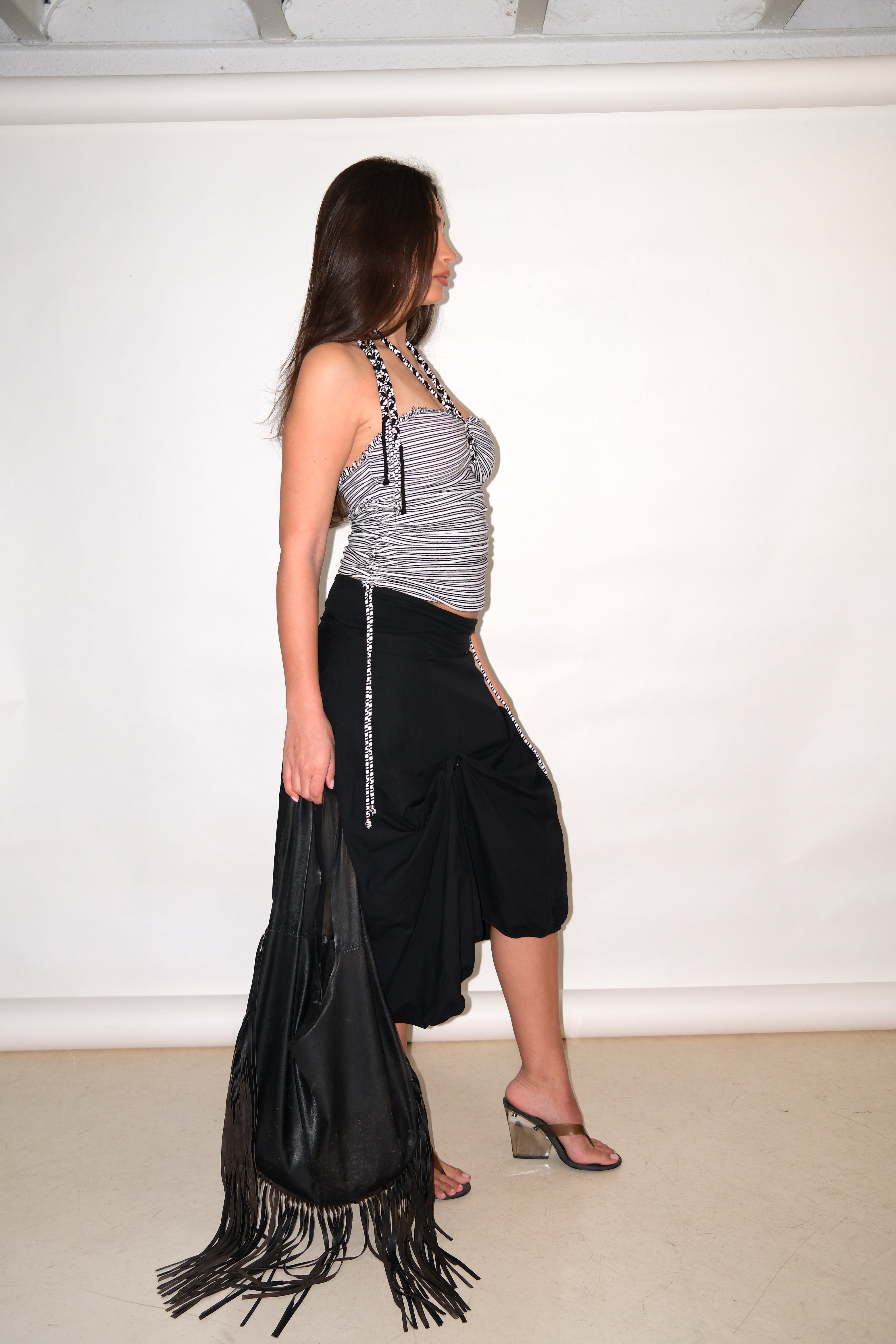 ASYMMETRICAL SKIRT WITH BUTTONS