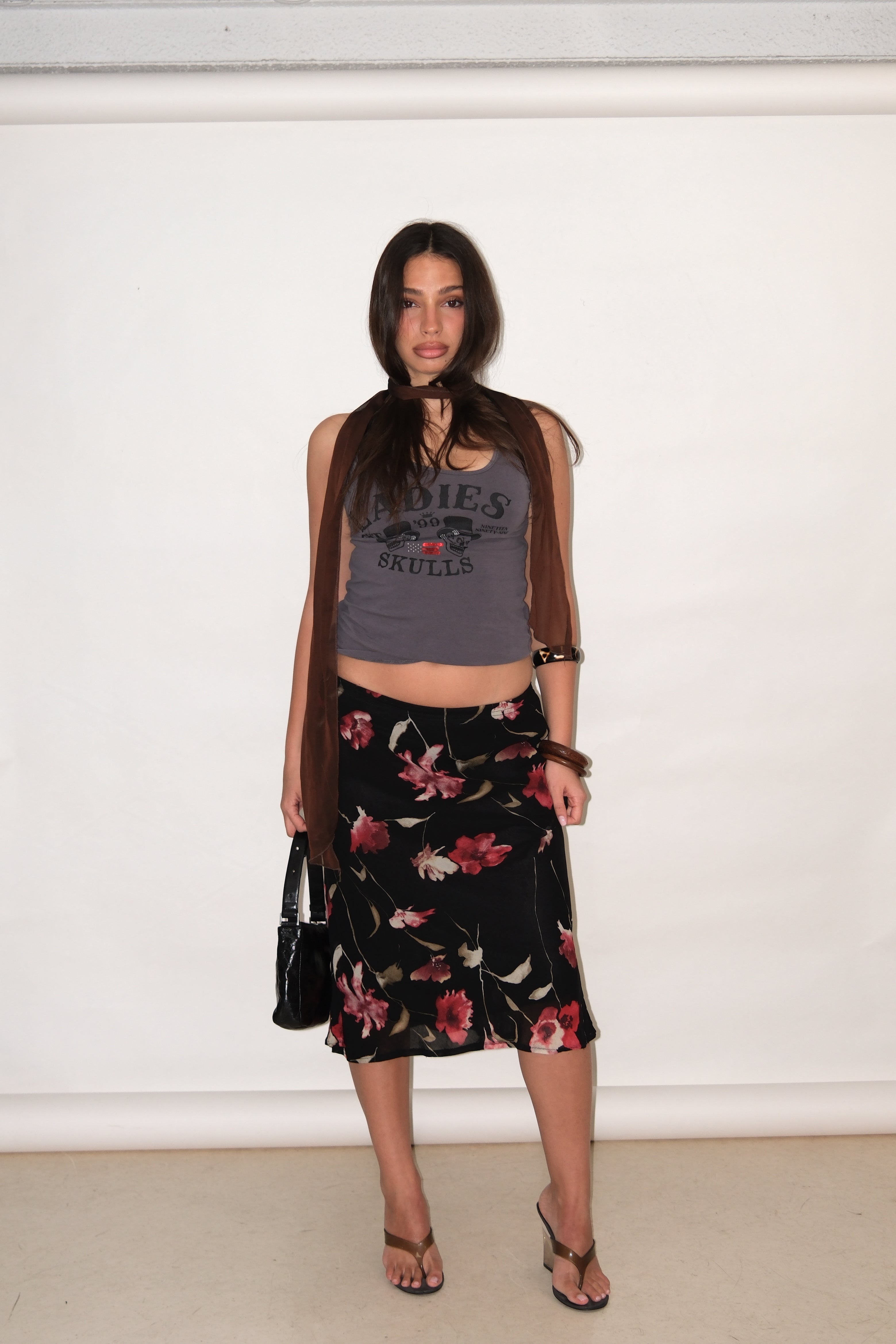 FLORAL MIDI SKIRT