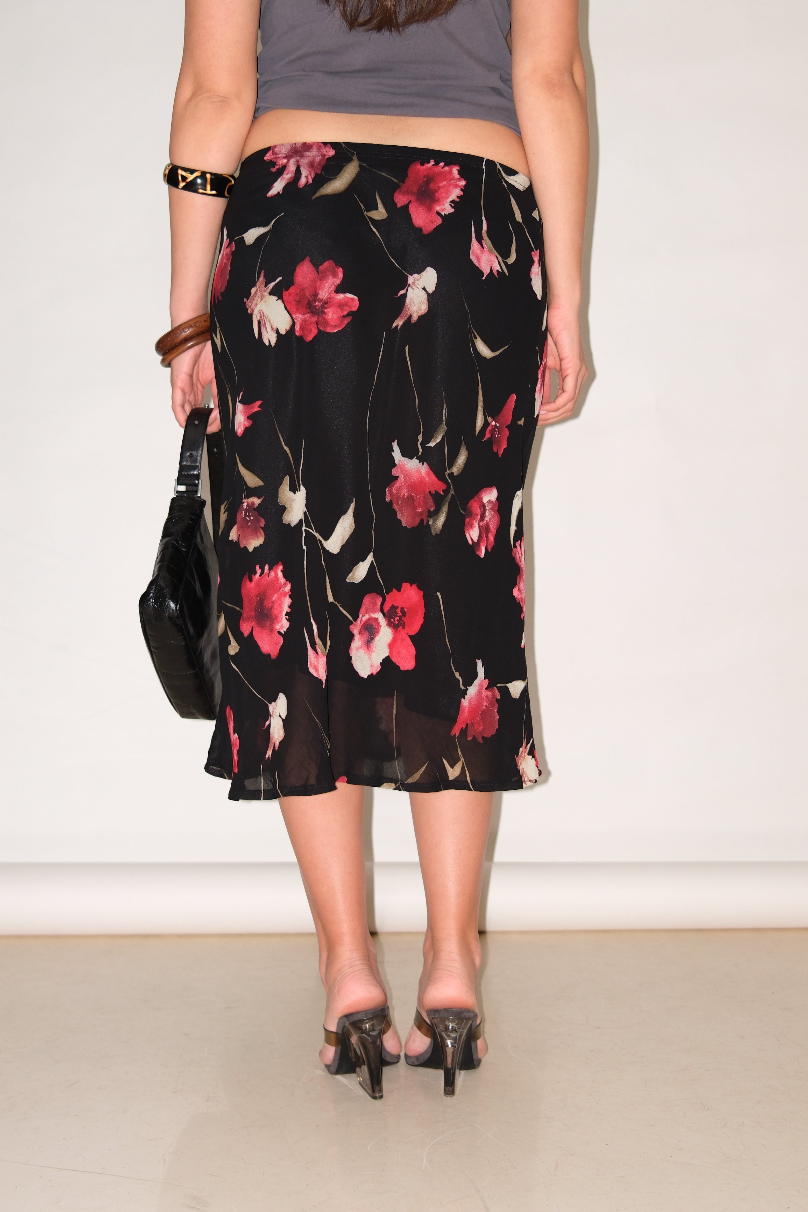 FLORAL MIDI SKIRT