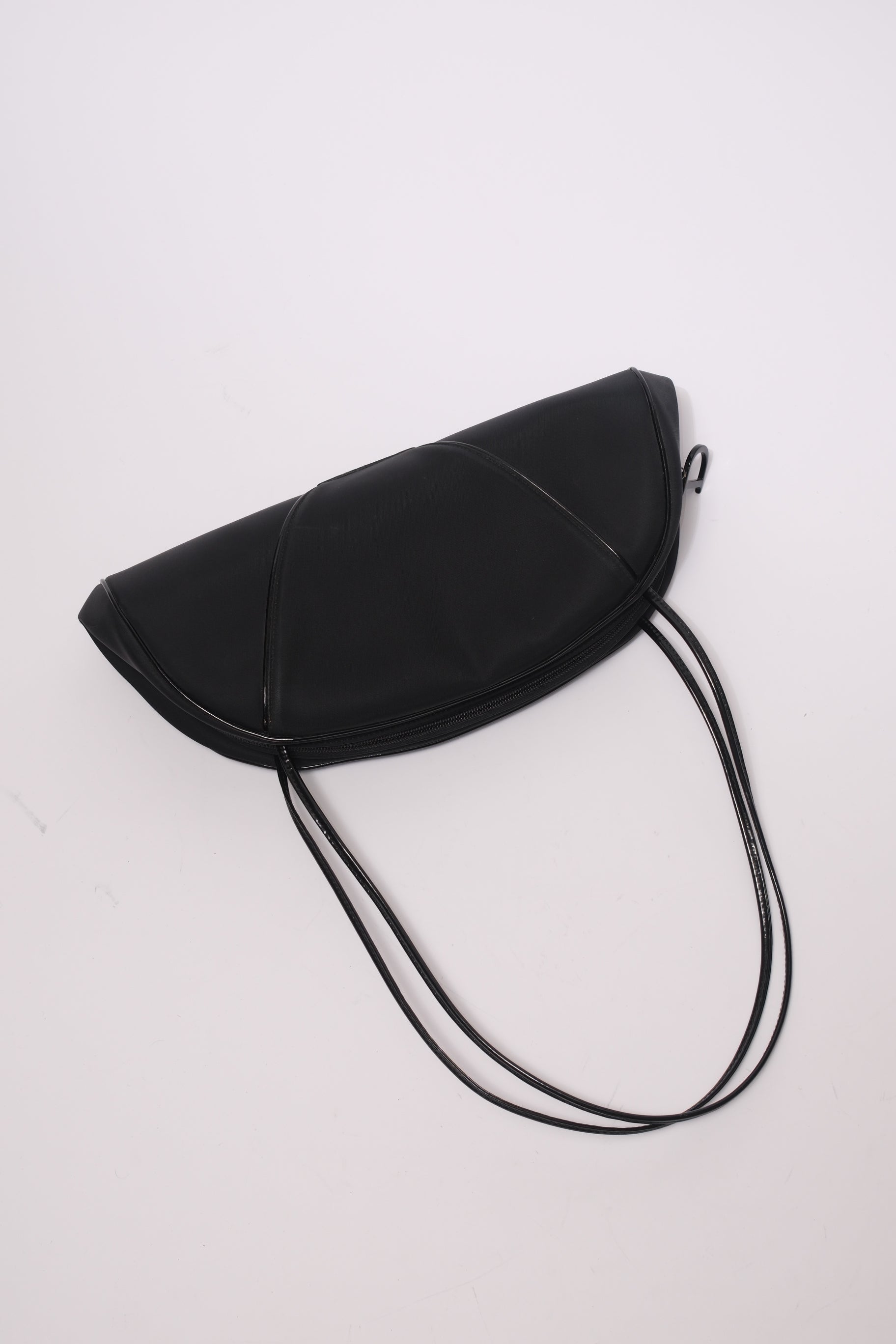 Christian Dior nylon and leather shoulder bag with D opener logo