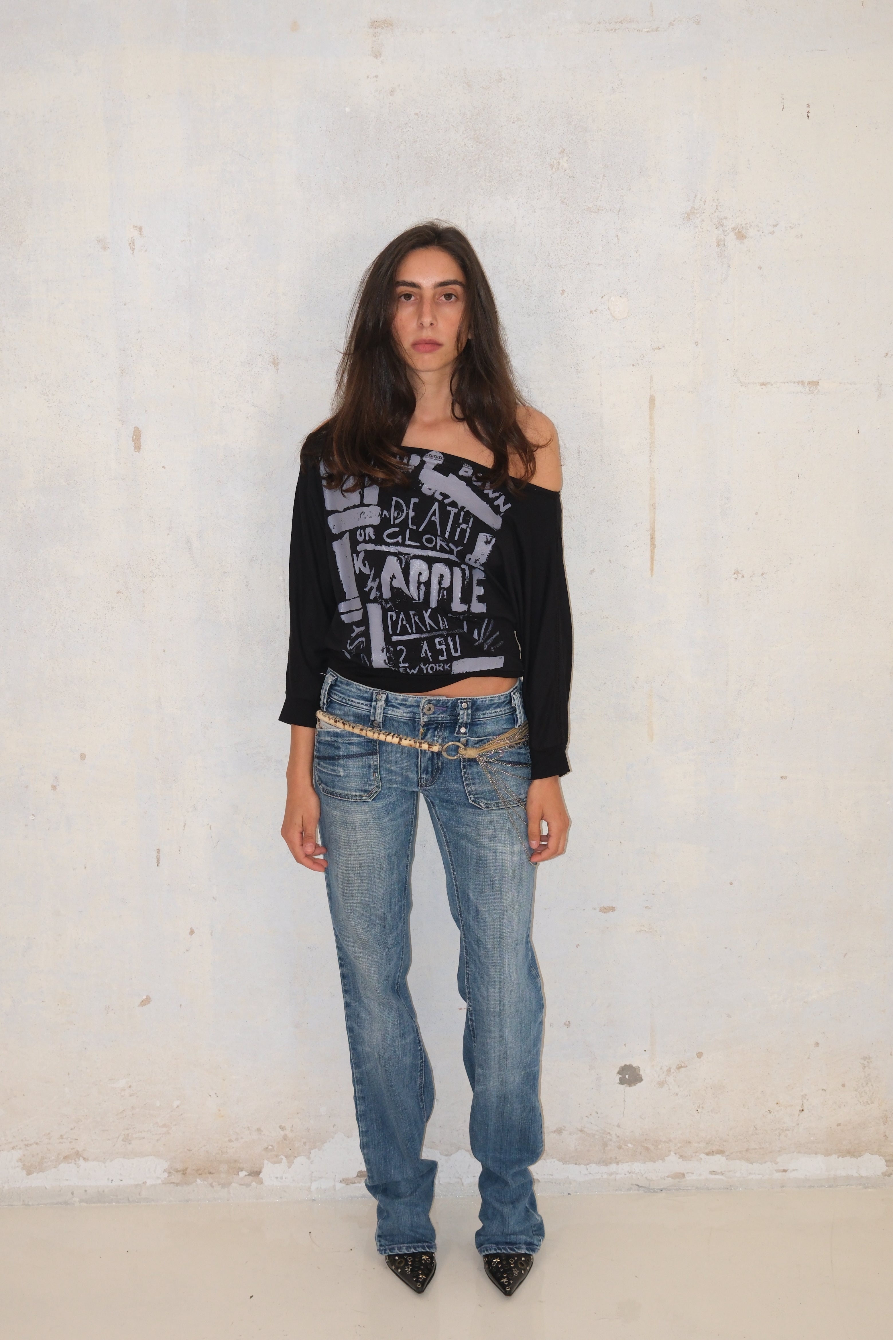 Light-Wash Low-Rise Jeans With Pockets Size 34-36