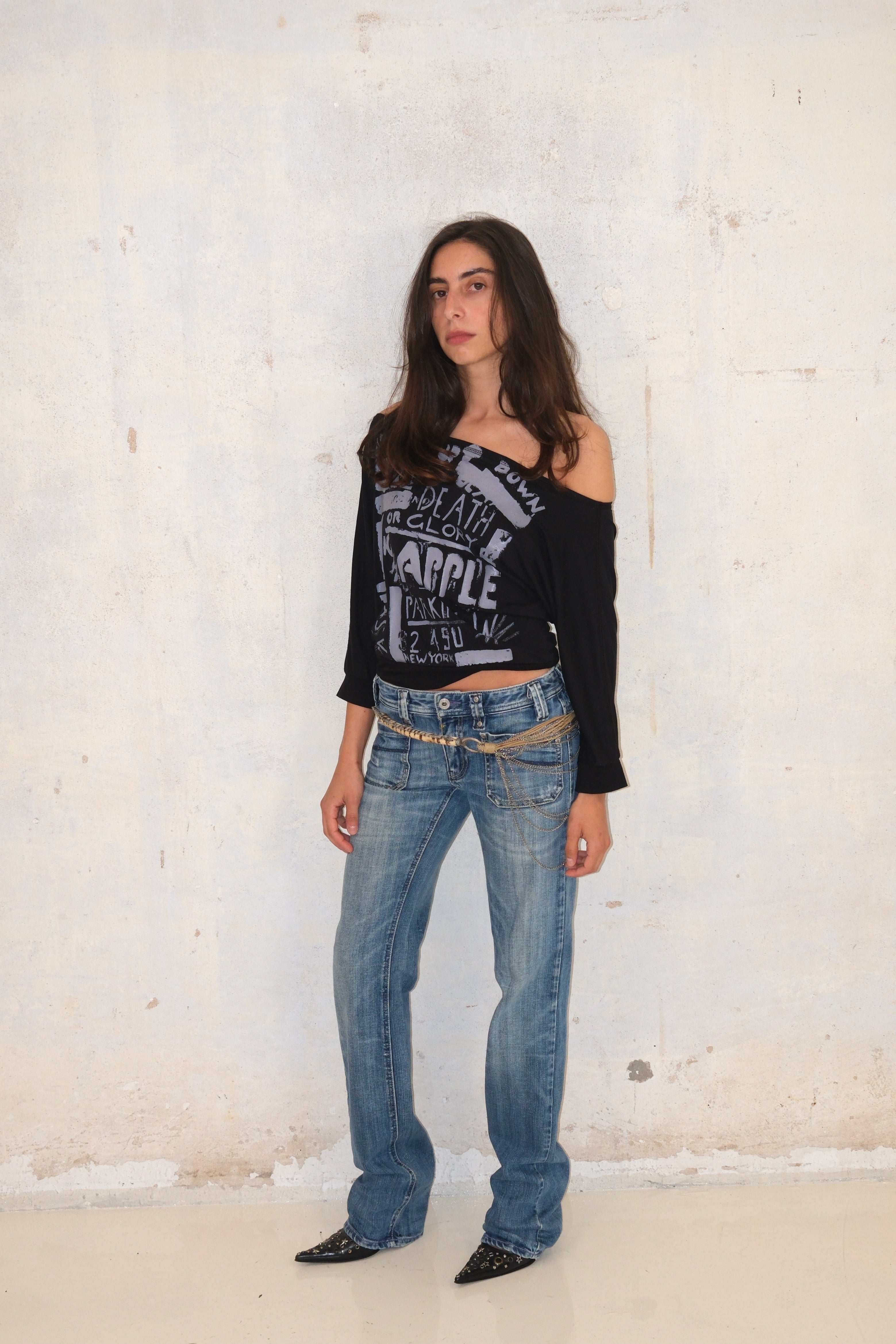 Light-Wash Low-Rise Jeans With Pockets Size 34-36