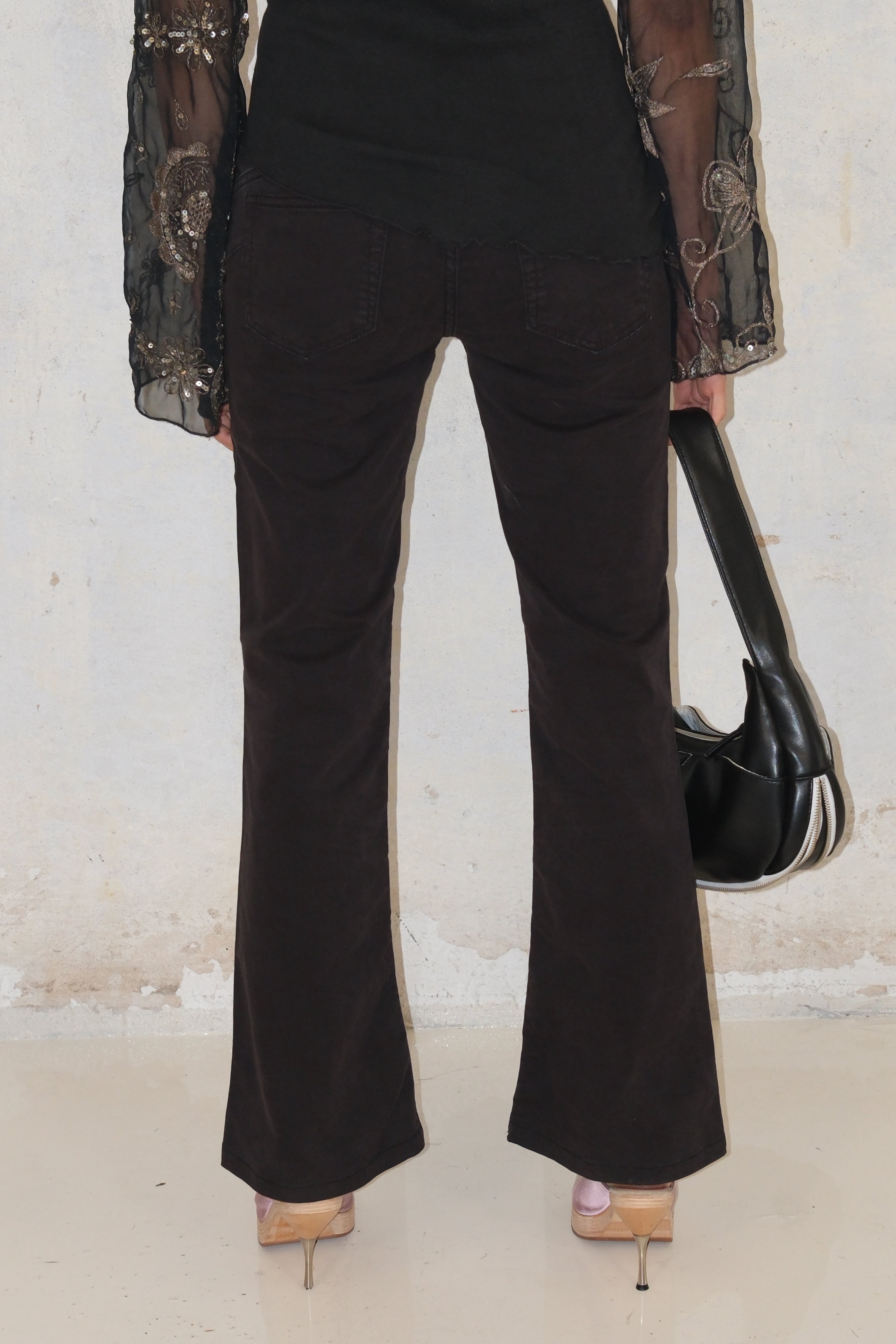 Liu Jo Black Low-Rise Flared Jeans Size 34