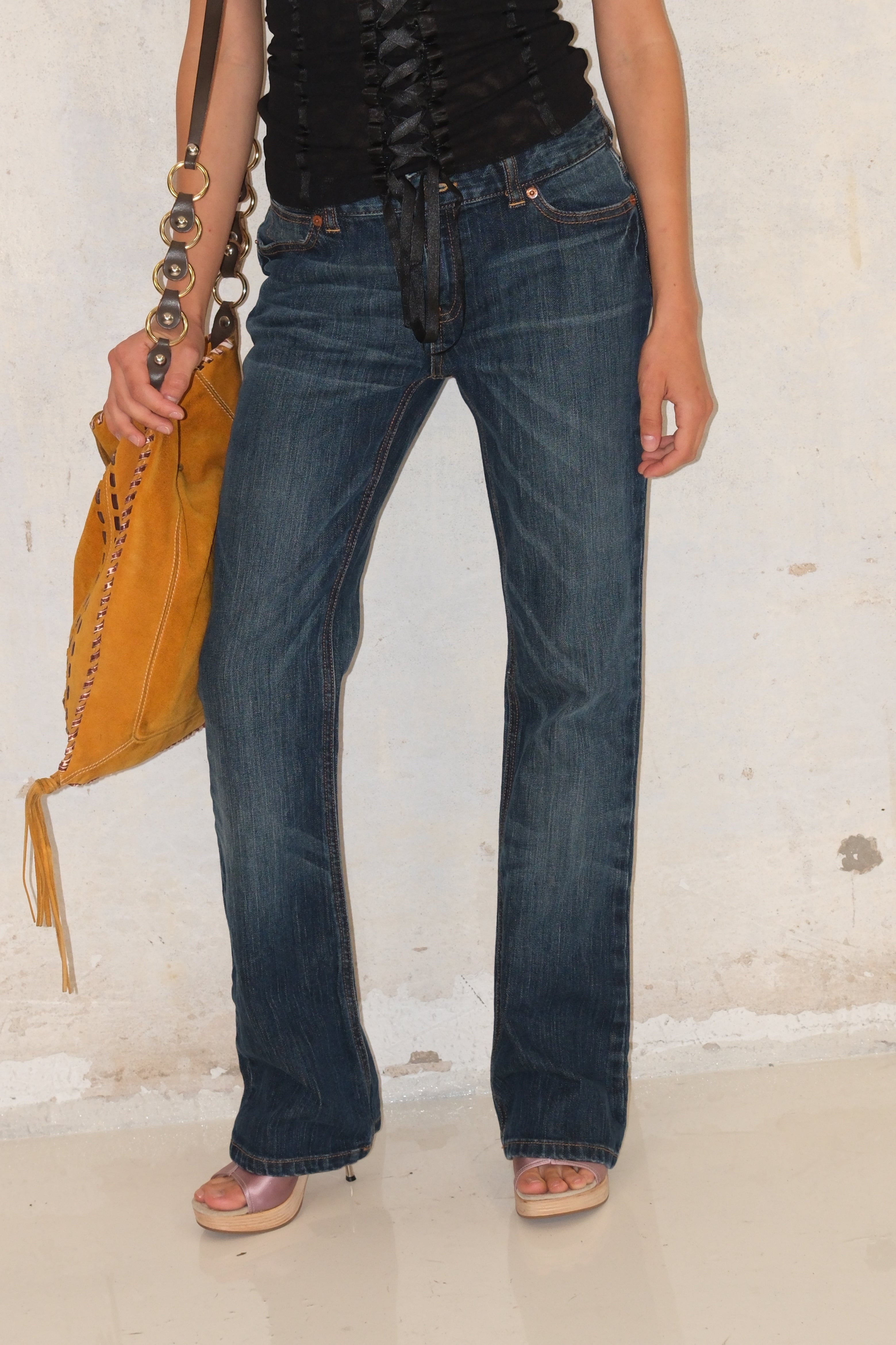 Ralph Lauren Dark Long Low-Rise Jeans Size 34-36