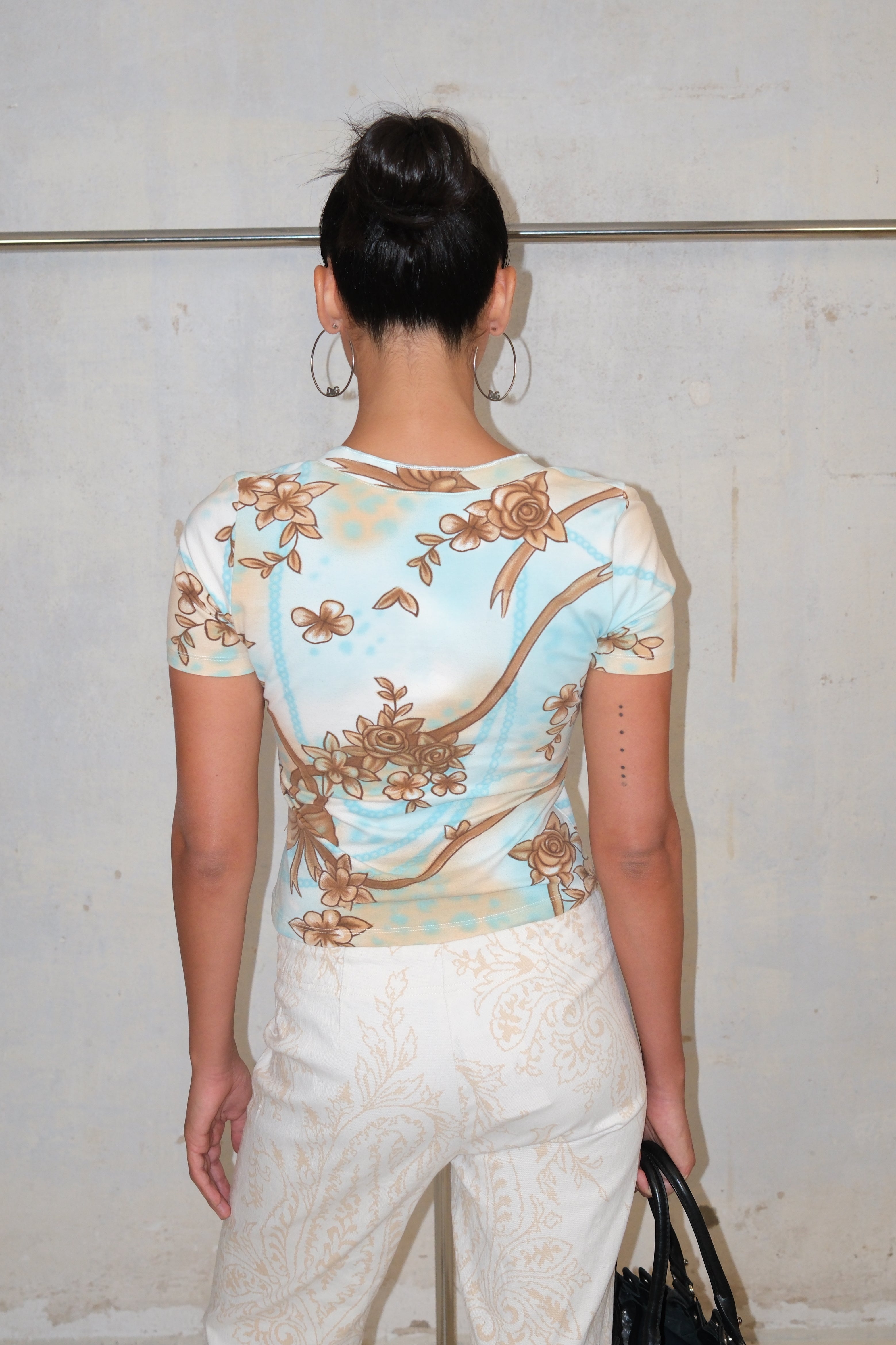 FLORAL ITALIAN SHORT TOP