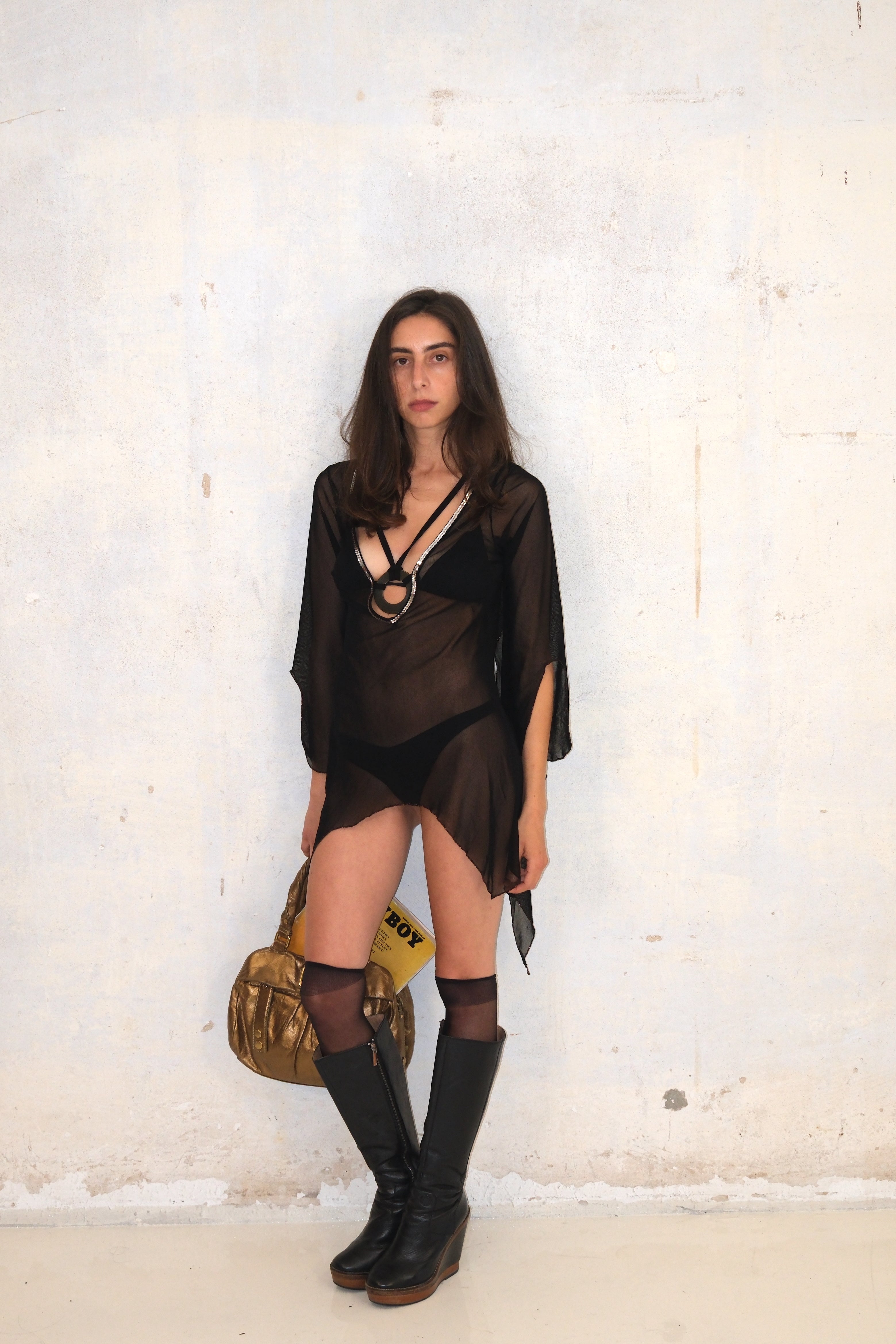 Sheer Top With Cutout Detail