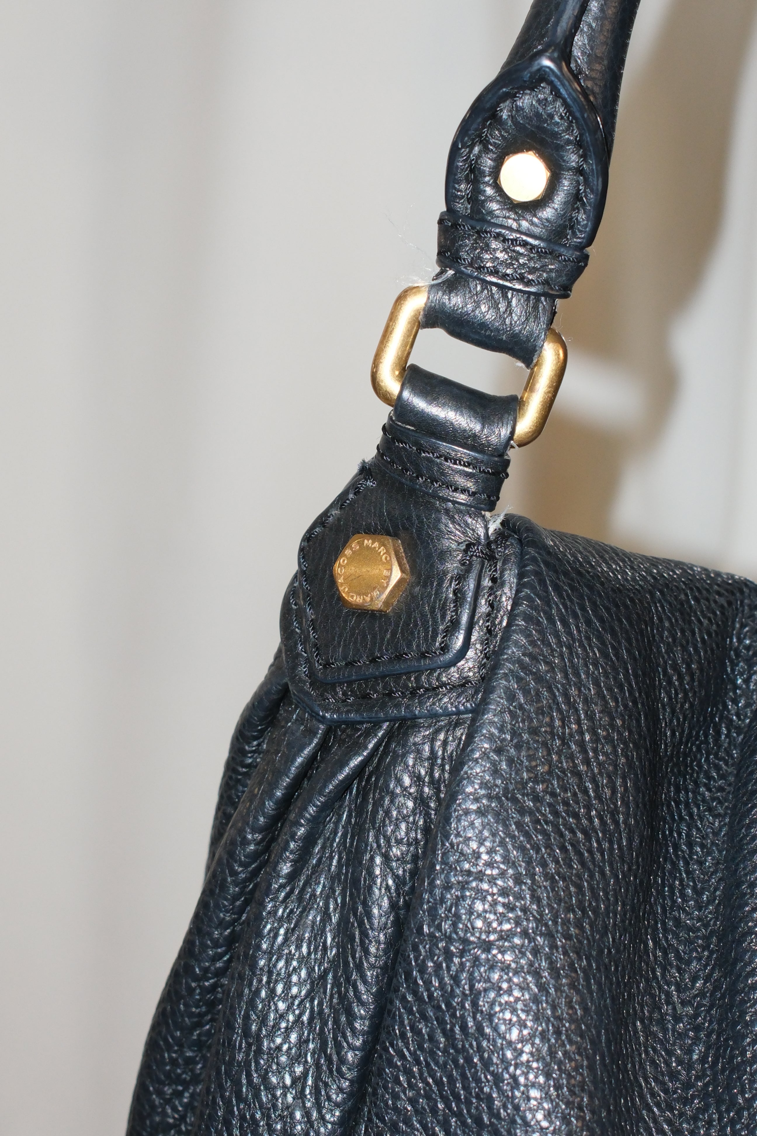 Marc Jacobs black shoulder bag with magnetic snap closure